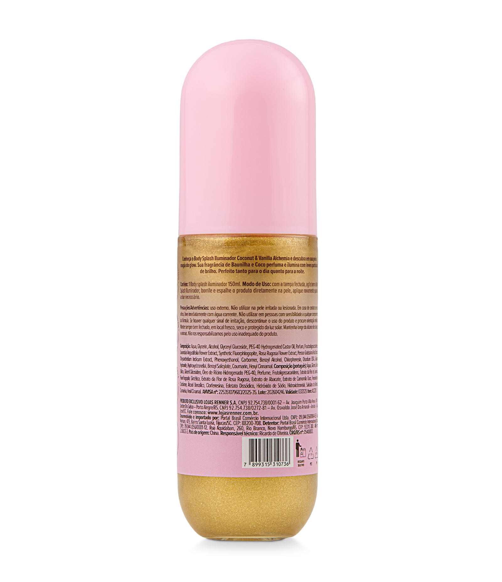 Body Splash Iluminador Coconut Vanilla Glow 150ml 3