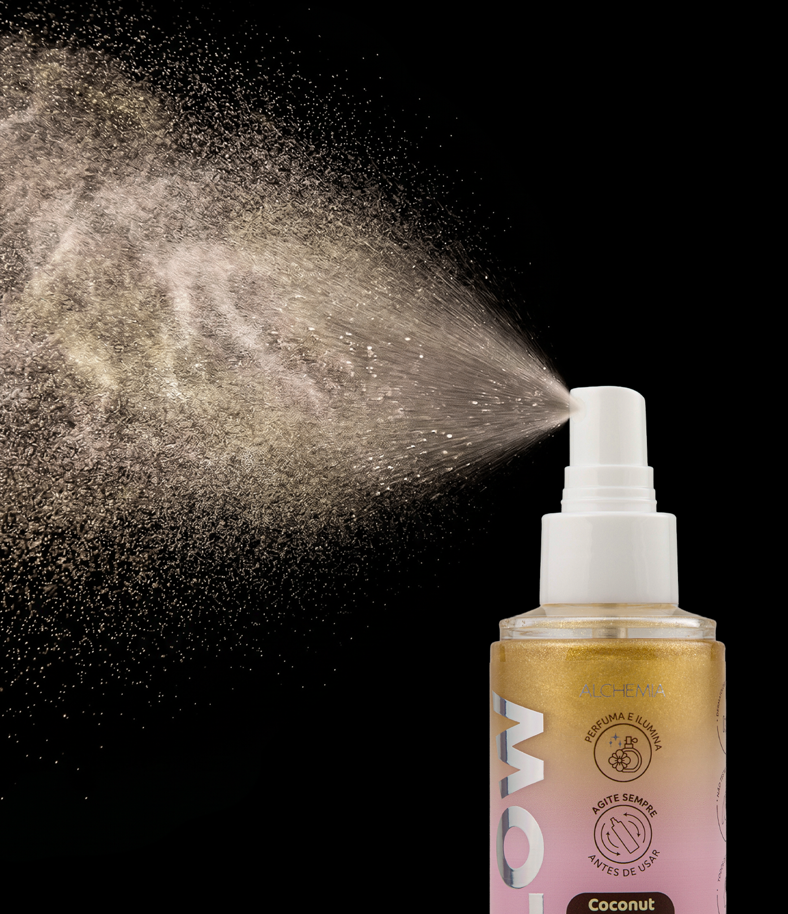Body Splash Iluminador Coconut Vanilla Glow 150ml 5