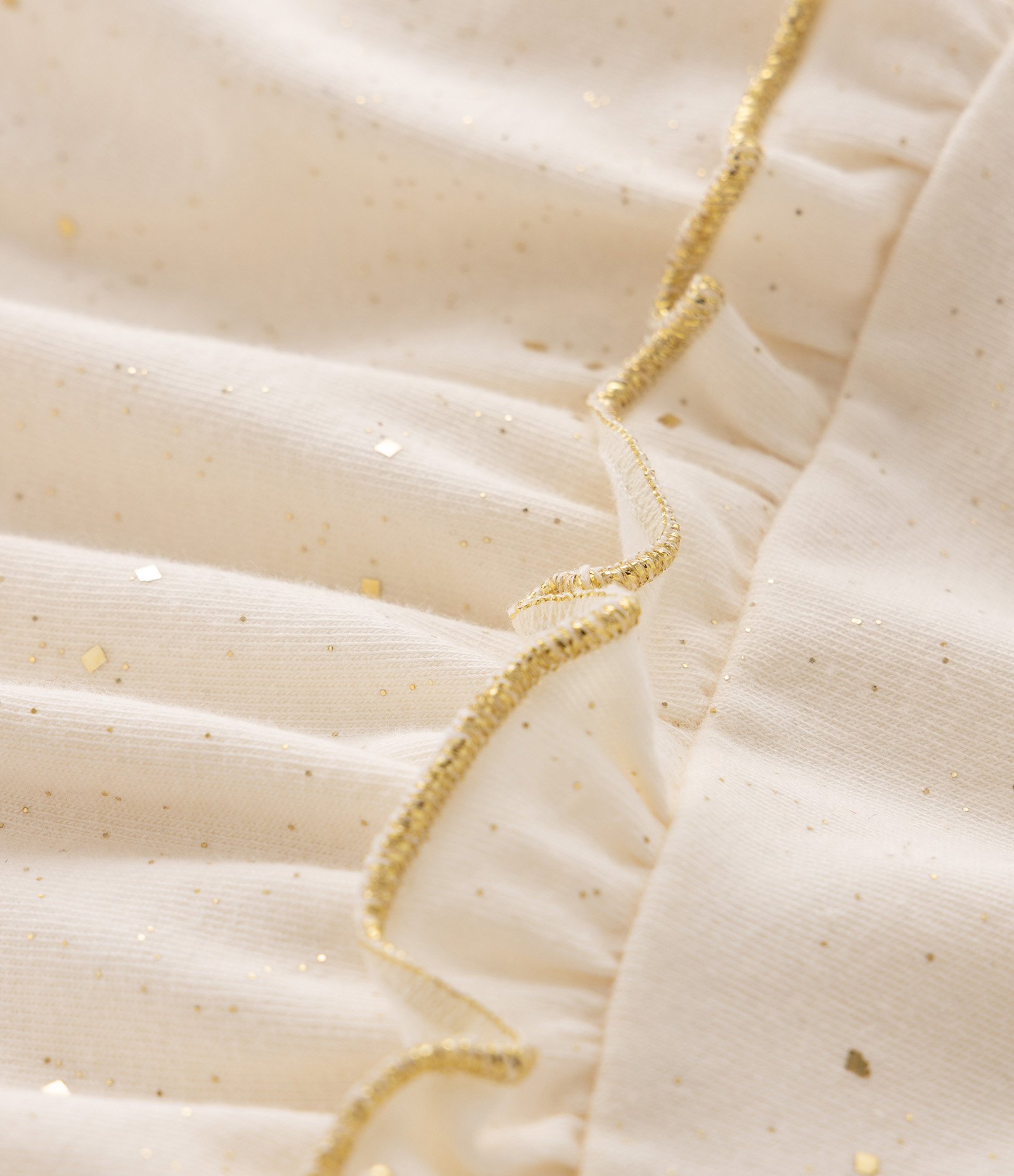 Vestido Bebê com Laço e Brilhinhos - Tam 0 a 18 Meses Bege 5