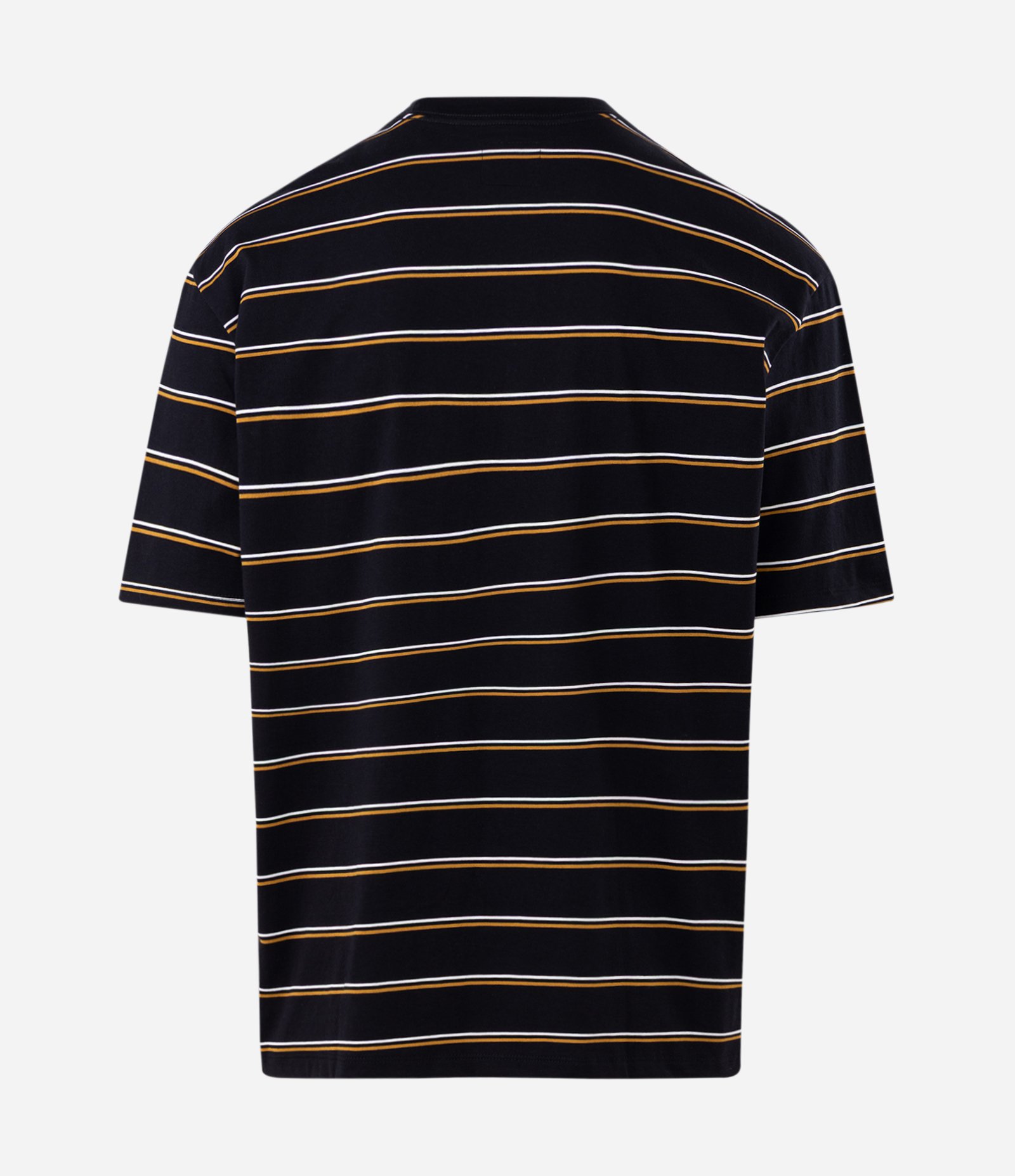 Camiseta Relaxed em Algodão com Listras Finas e Bordado Preto 5