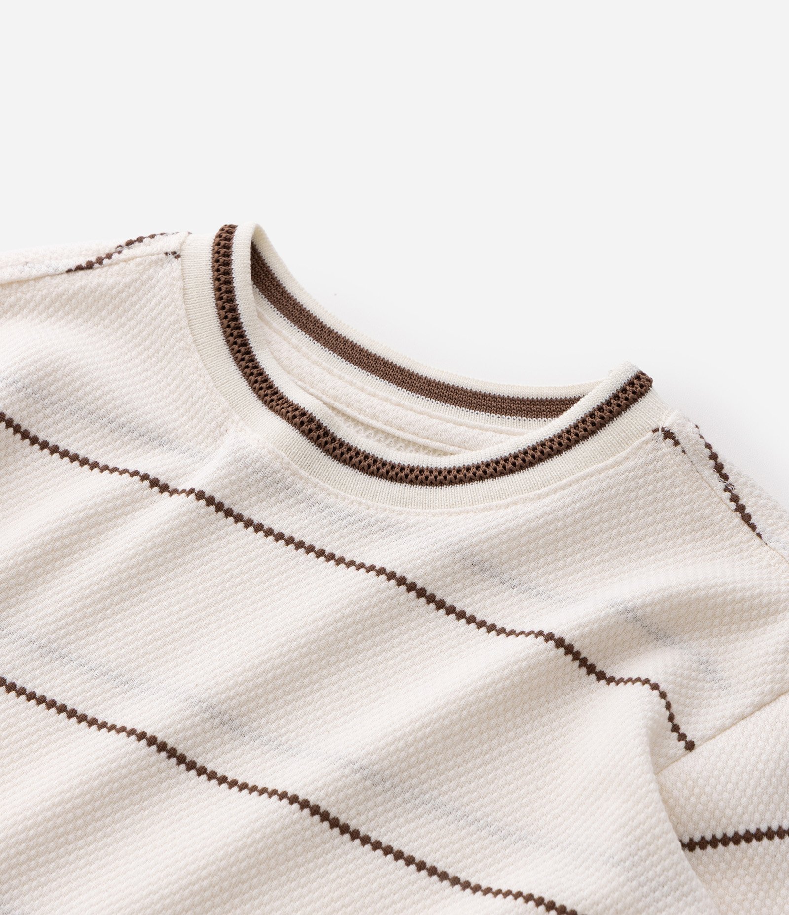 Camiseta Infantil Em Algodão Com Listras - Tam 1 a 6 Anos Branco 6