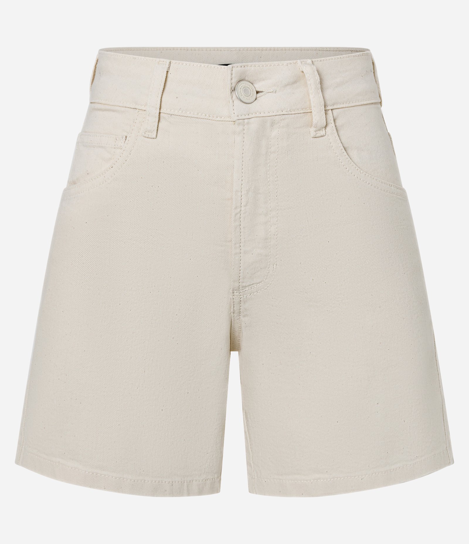 Short Jeans Clássico com Cintura Média Off White 1