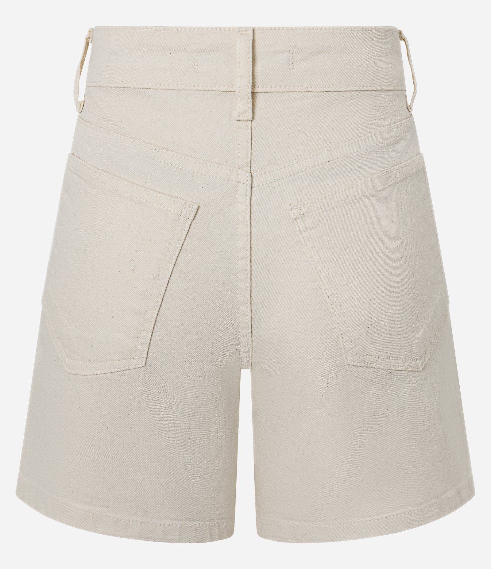 Short Jeans Clássico com Cintura Média Off White 2