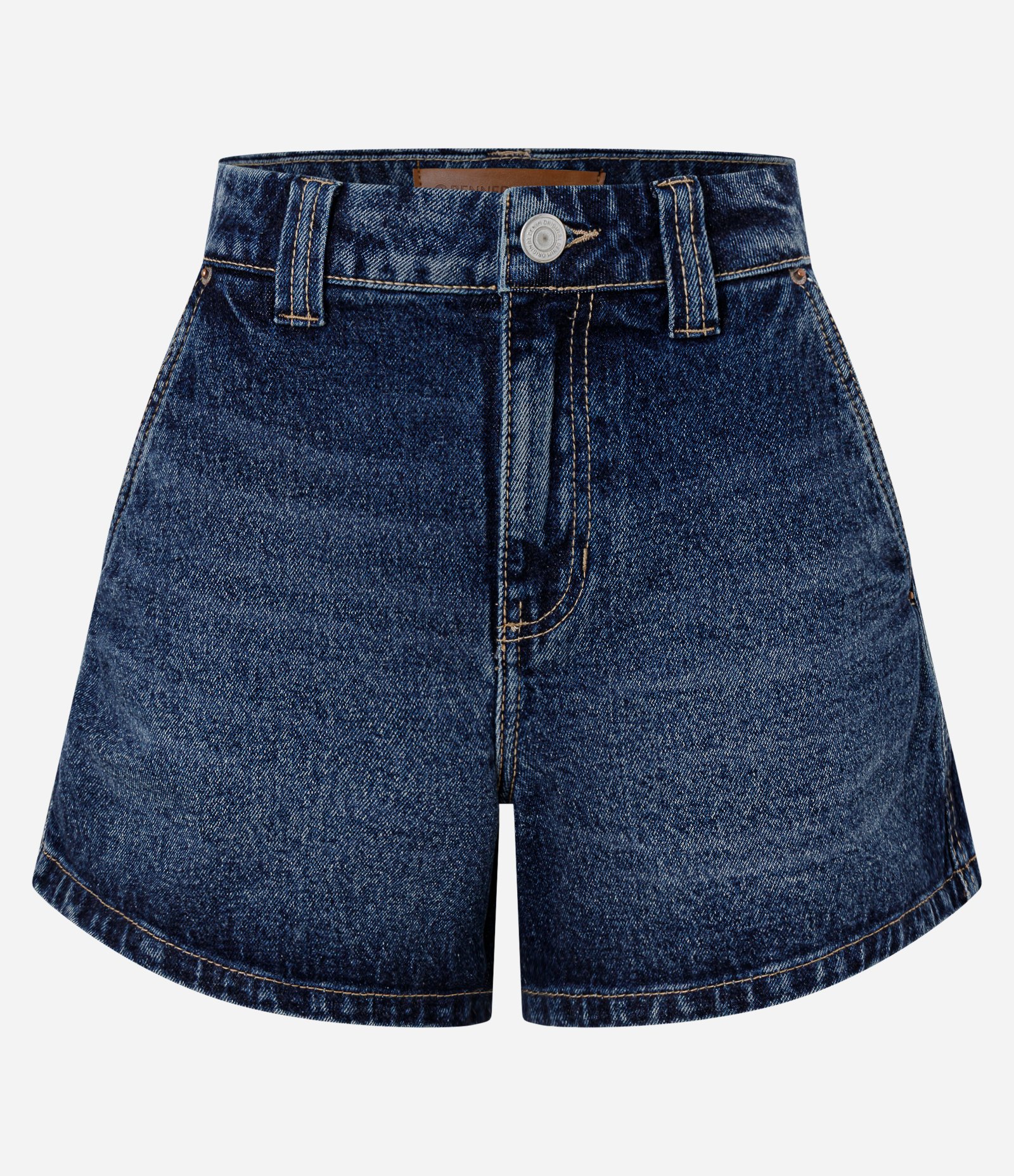 Short Evasê em Jeans Premium Azul Médio 1