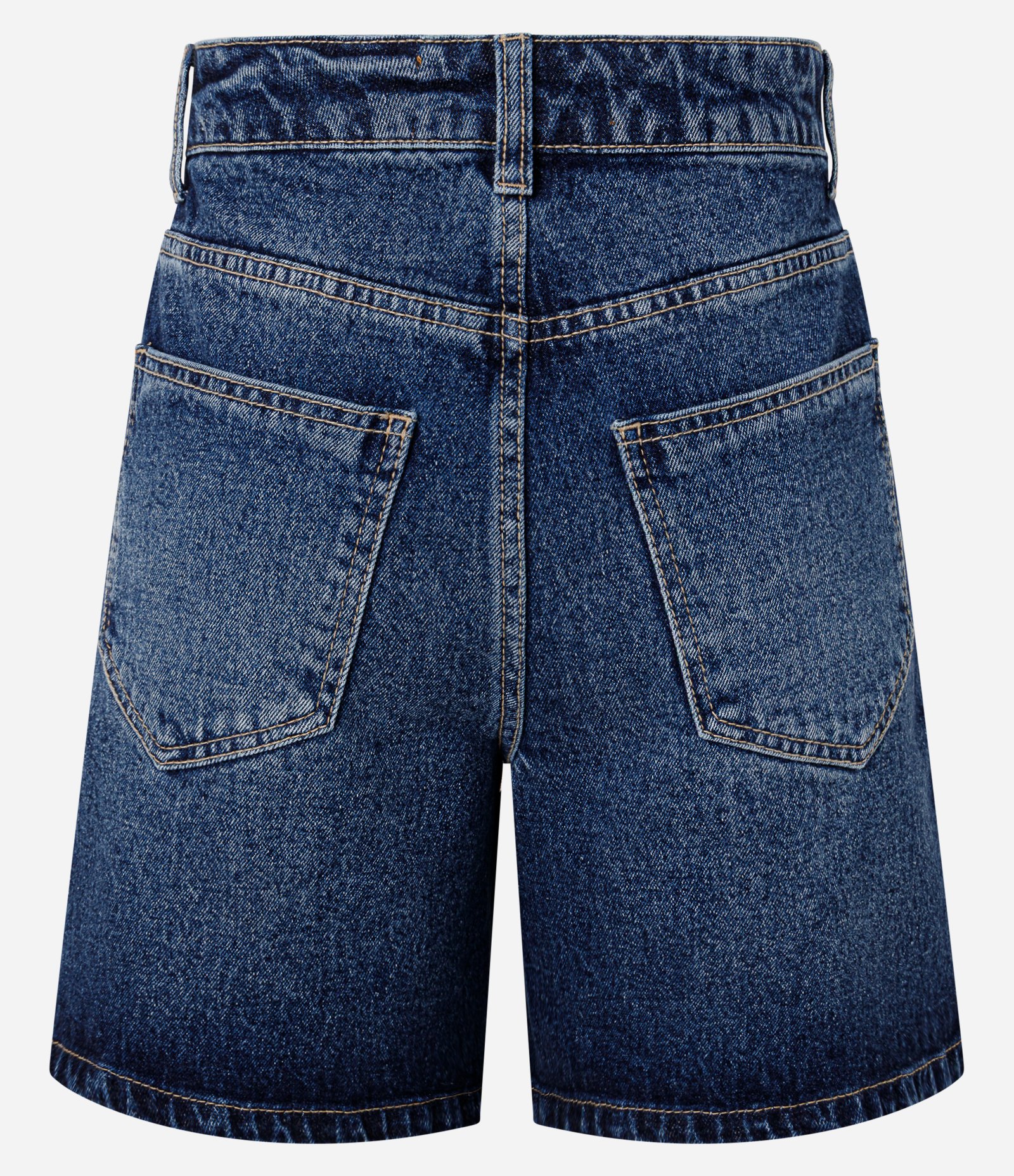 Short Jeans Premium com Modelagem Midi Azul Médio 2