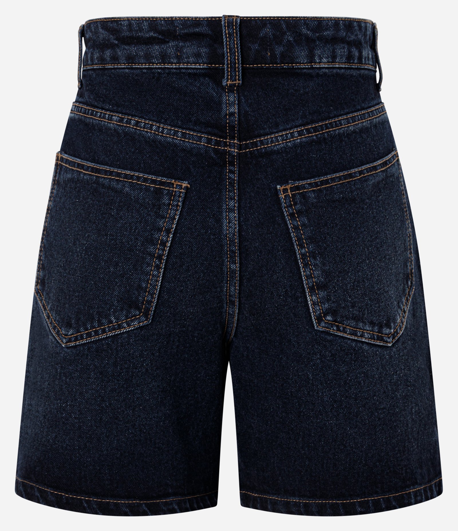 Short Jeans Premium com Modelagem Evasê Azul Escuro 2