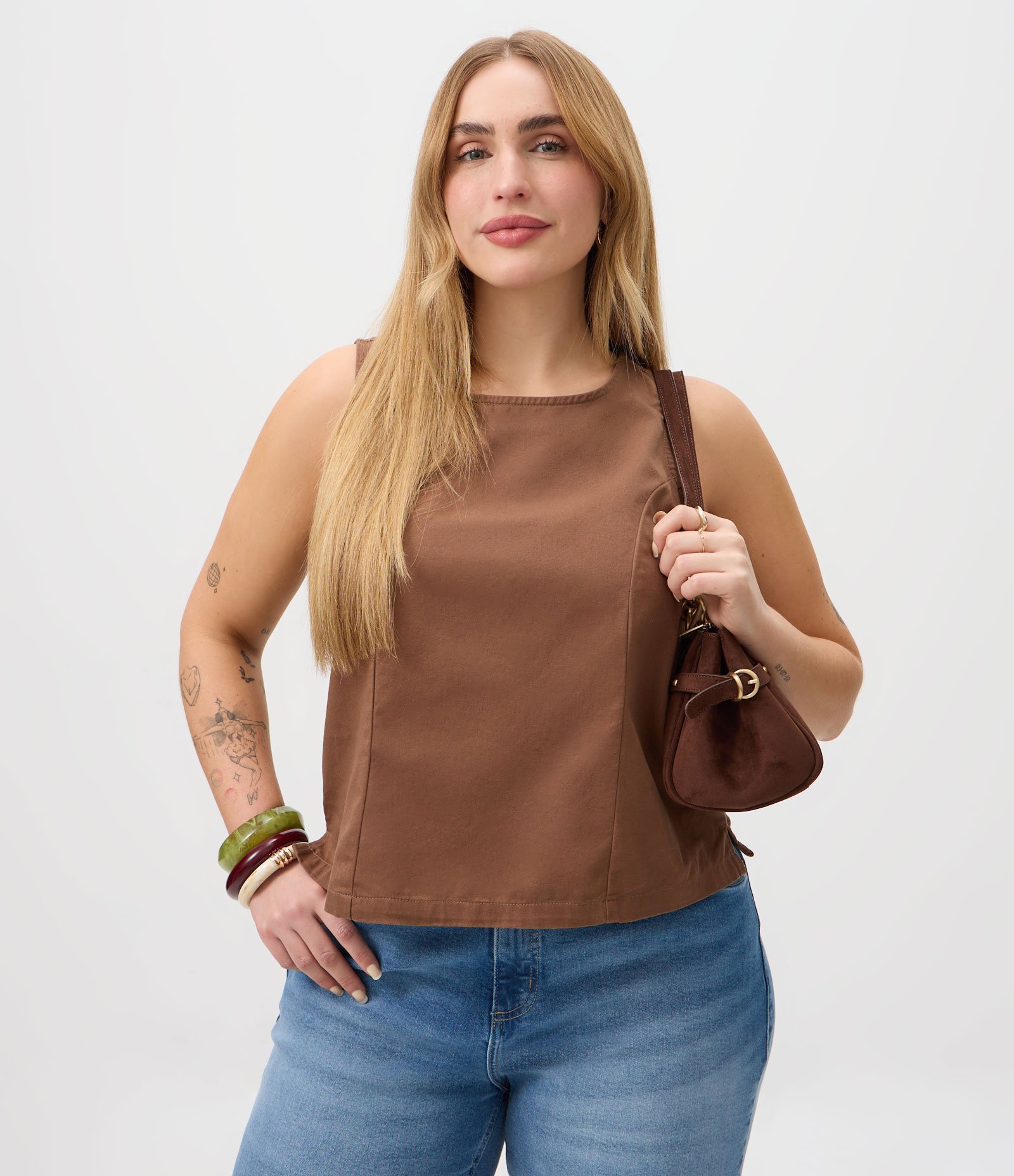 Calça Boot Cut em Jeans com Elastano e Barra a Fio Curve & Plus Size Azul 3