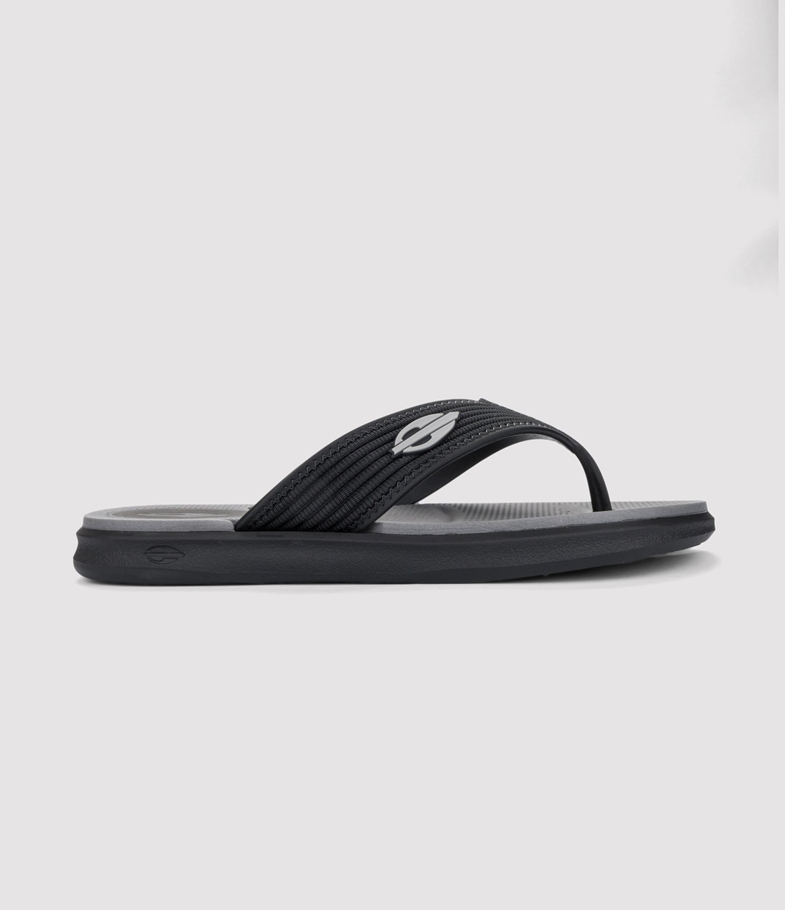 Chinelo Mormaii PVC Kinja Dedo com Tiras Texturizadas Preto 2