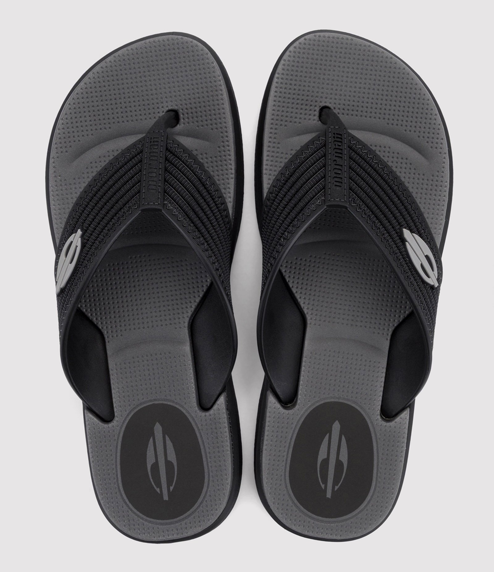 Chinelo Mormaii PVC Kinja Dedo com Tiras Texturizadas Preto 3