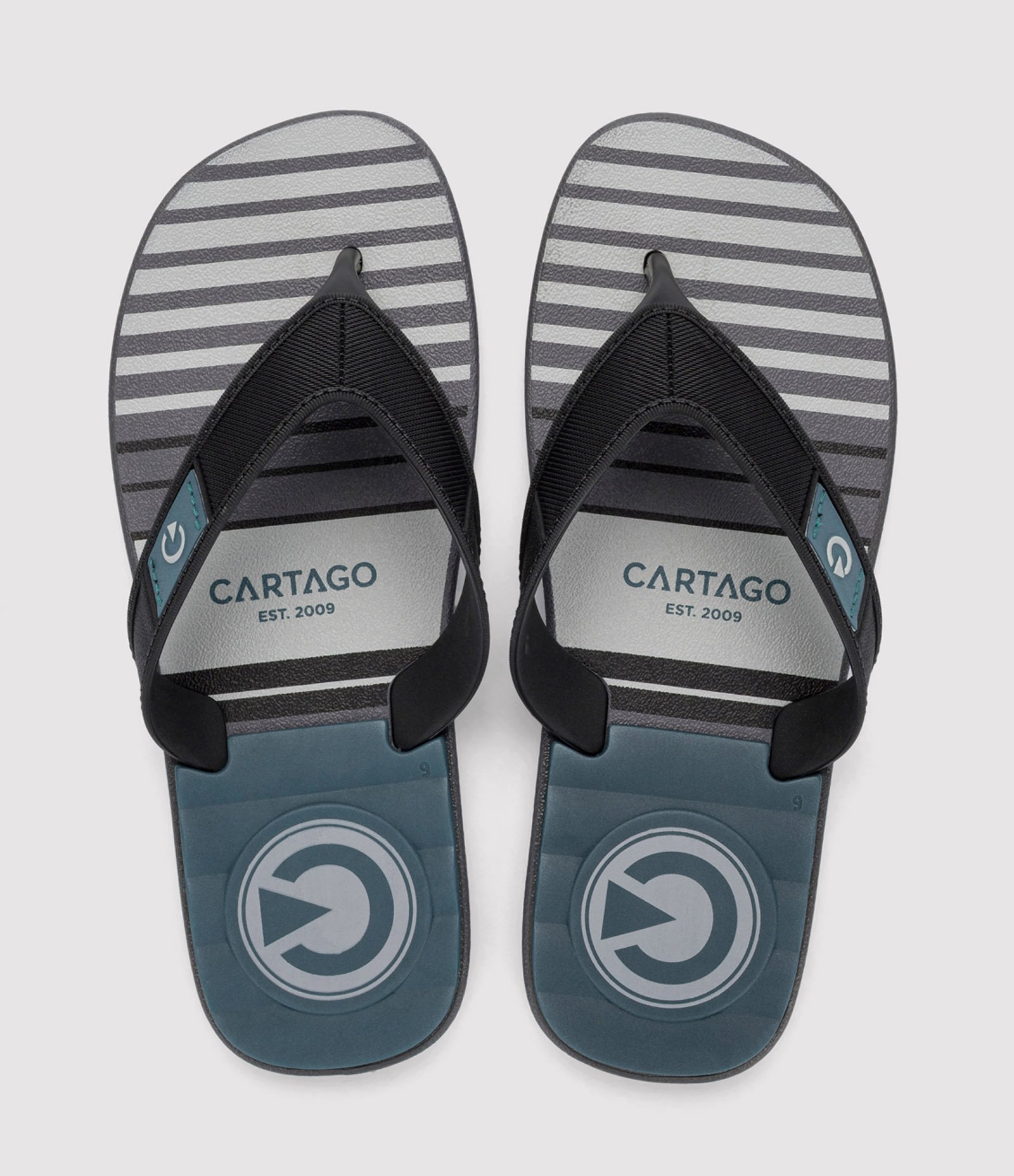 Chinelo Cartago Dakar com Estampa Listrada Azul 3