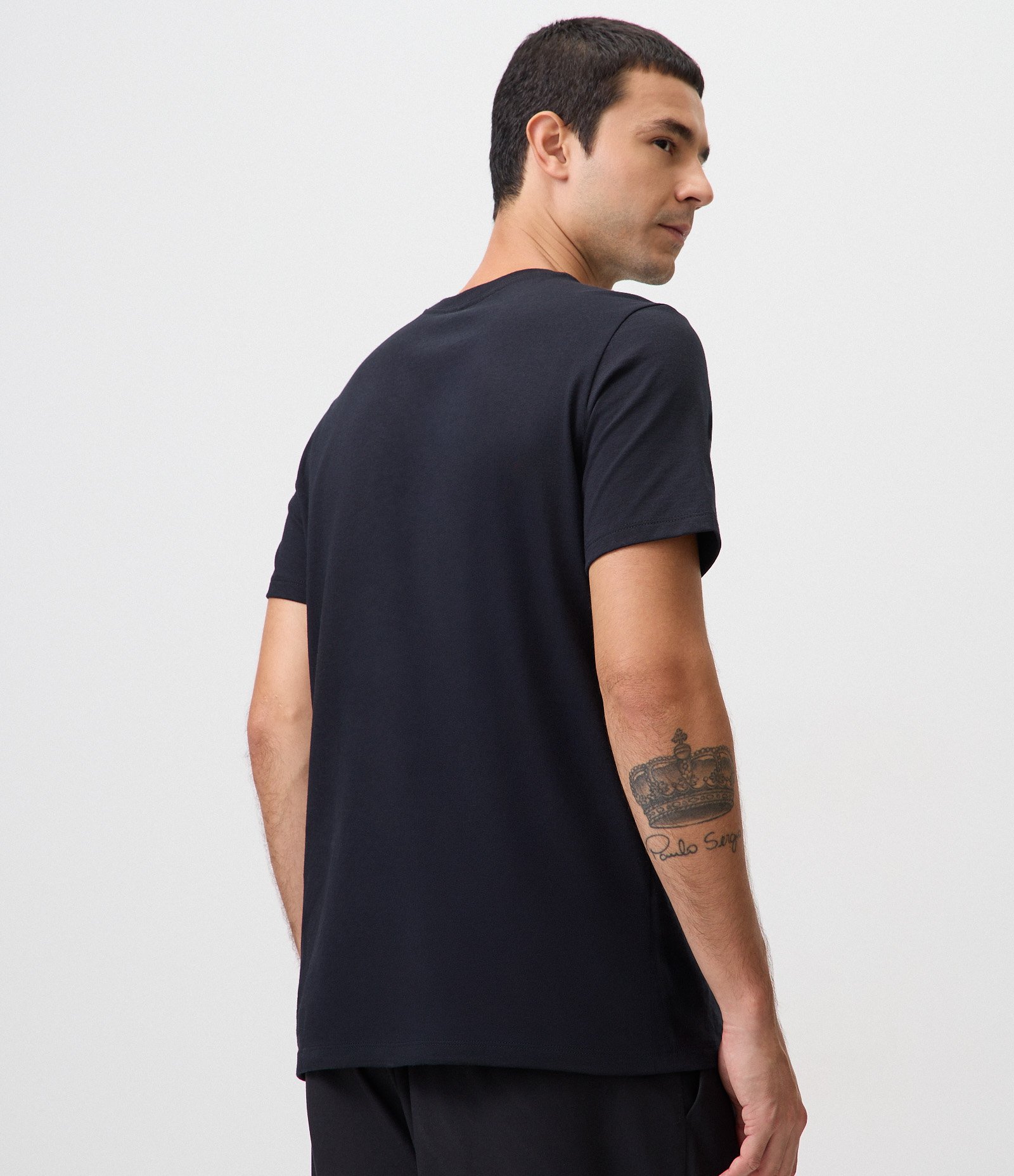 Camiseta Regular em Algodão do Elton John Preto 3