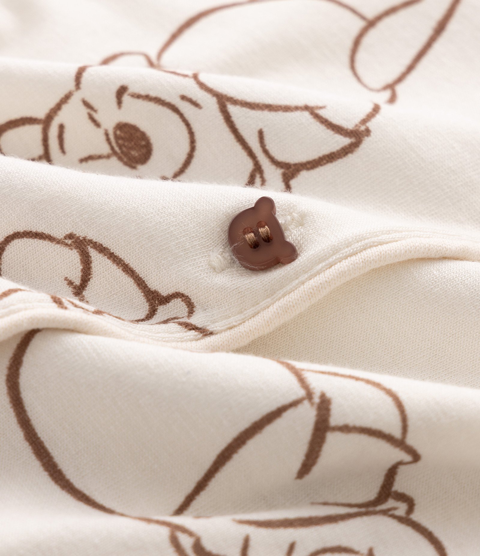 Pijama Americano Infantil Estampa Ursinho Pooh - Tam 4 a 12 Anos Bege 8