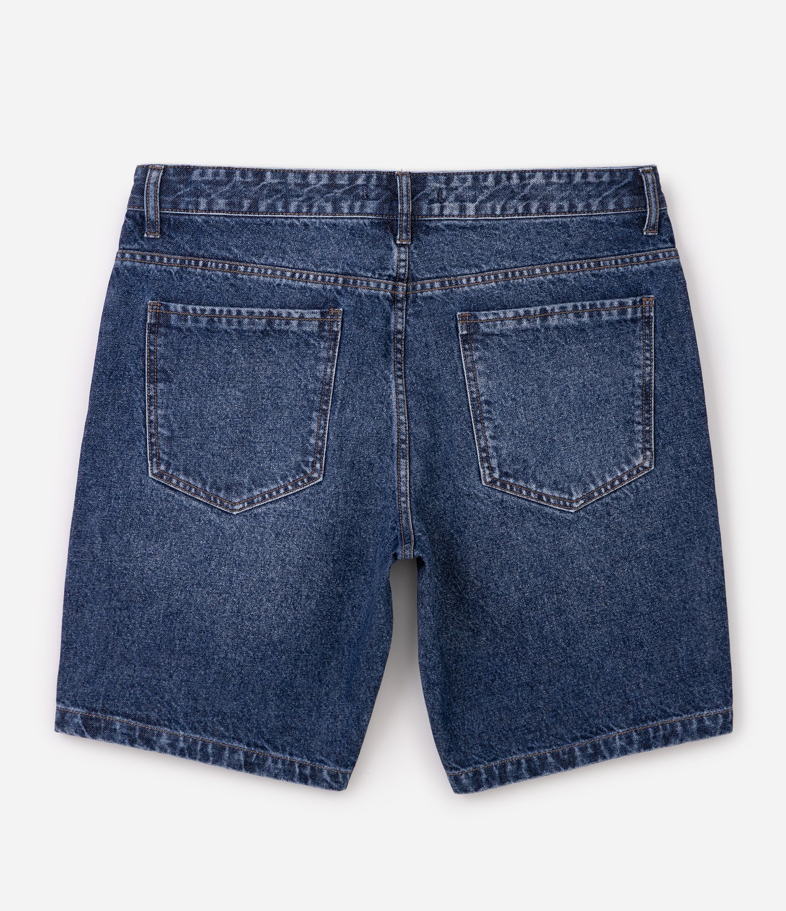 Bermuda Slim em Jeans com Bolsos Funcionais Azul 7