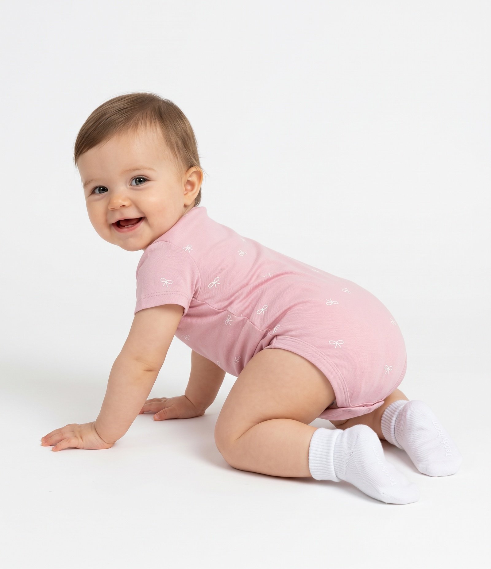 Body Bebê em Cotton com Estampa de Morangos - Tam RN a 18 Meses Rosa 3