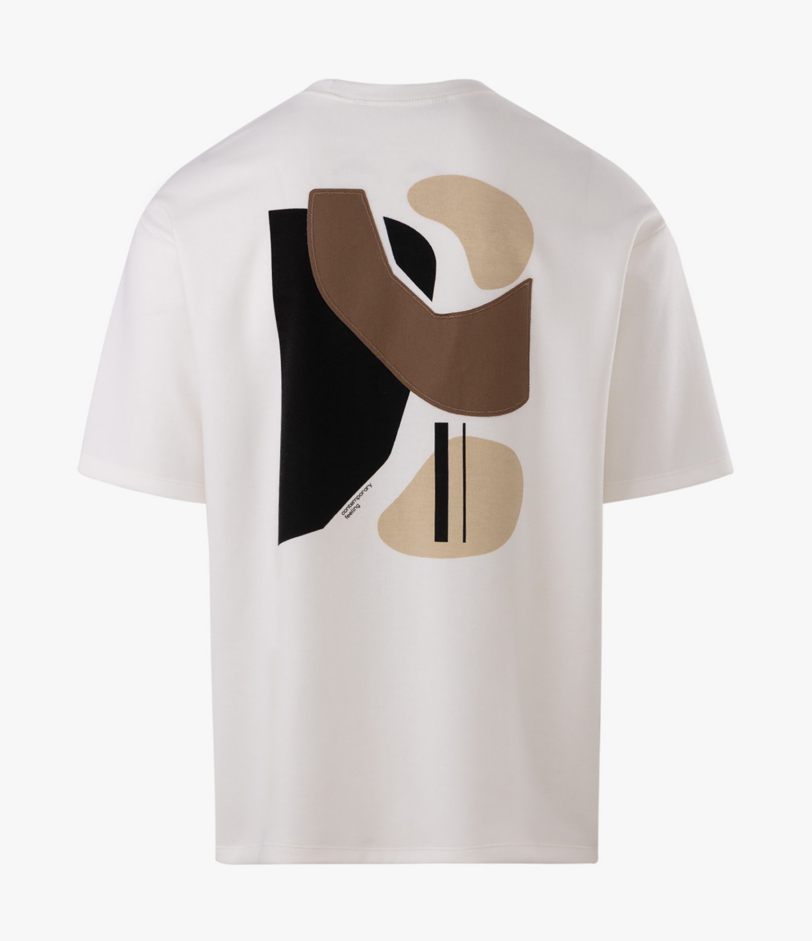 Camiseta Boxy em Algodão com Bordado Artístico Branco 2