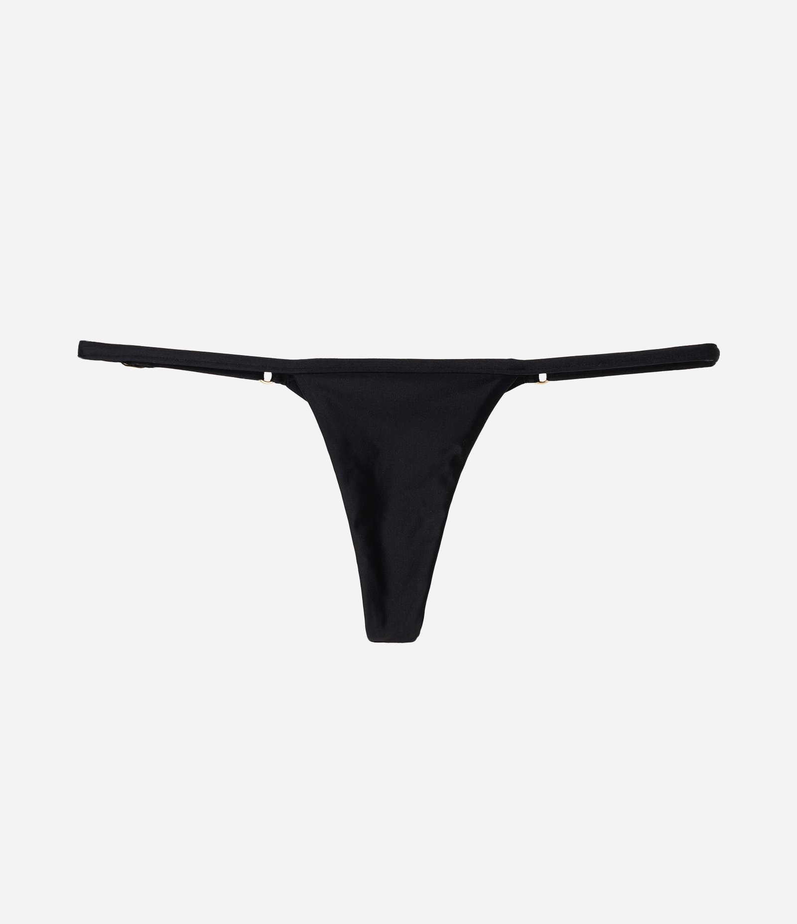 Biquini Calcinha Fita String em Microfibra com Aviamentos Preto 1