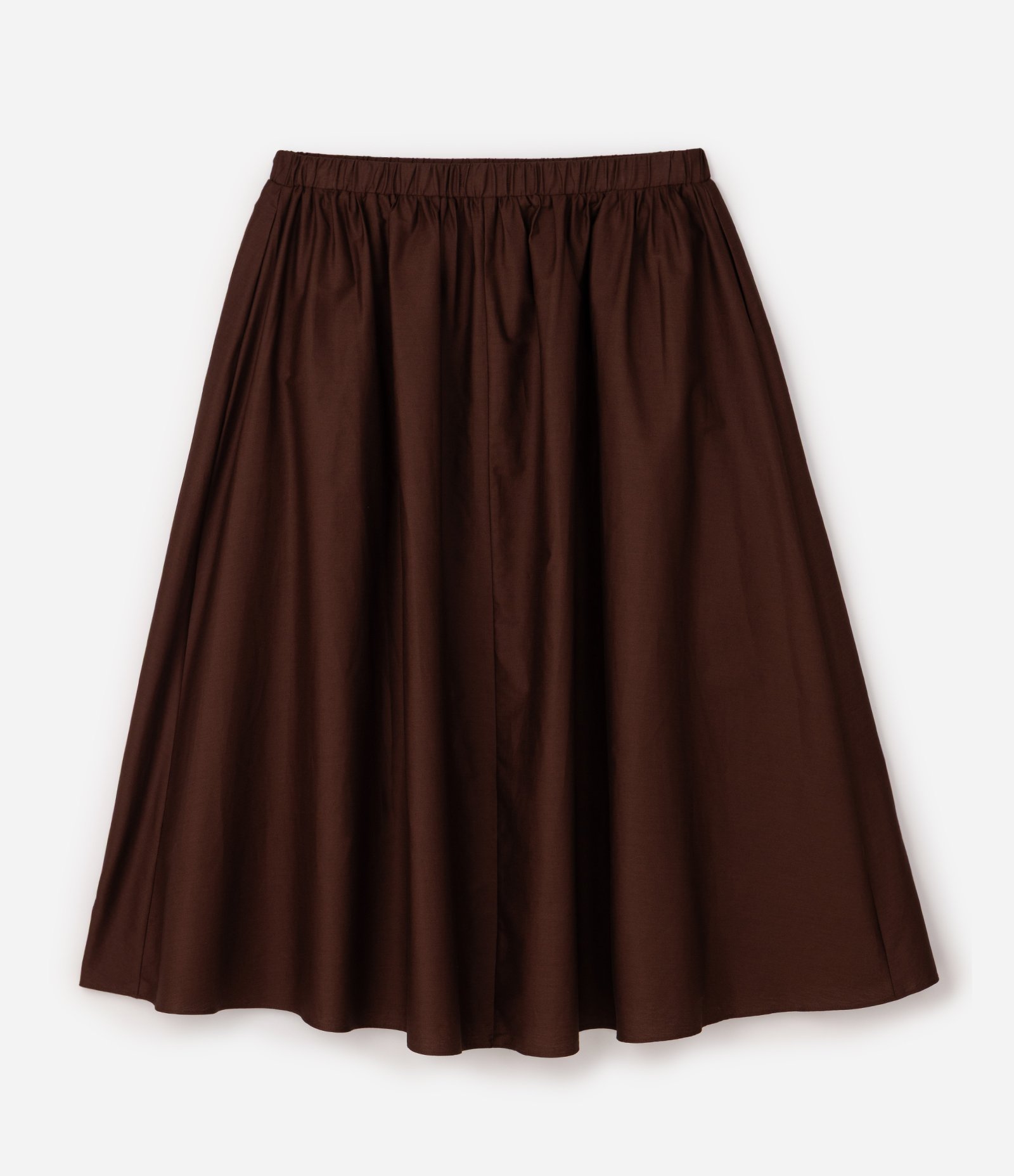 Saia Midi Tricoline com Bolsos Curve & Plus Size Marrom 6