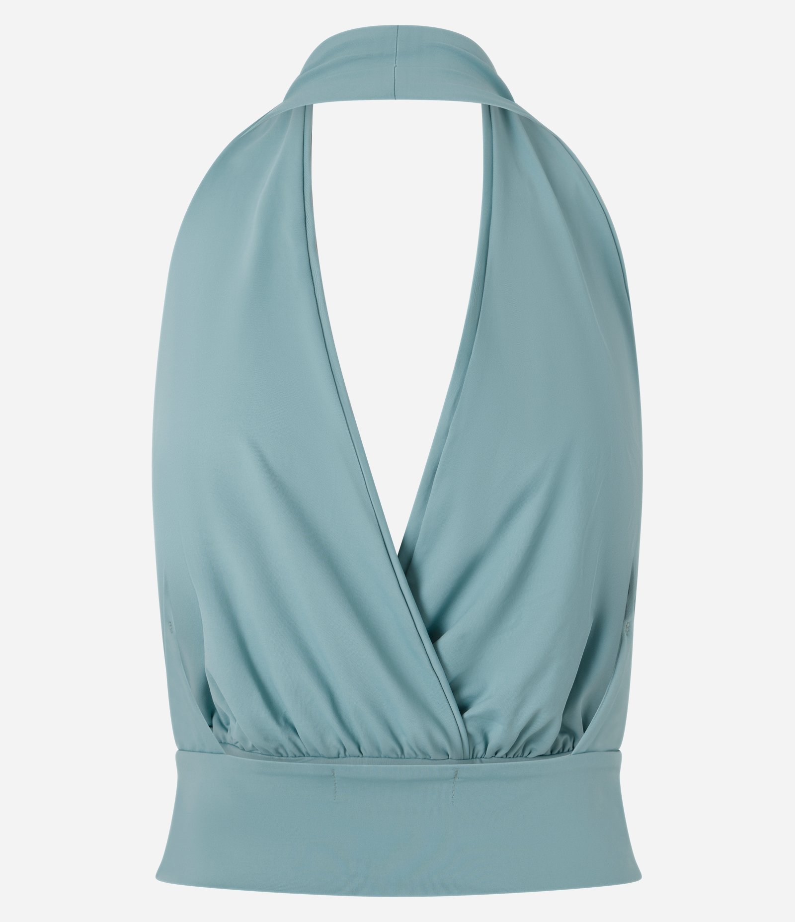 Blusa Frente Única em Microfibra com Efeito Blusê Azul 6