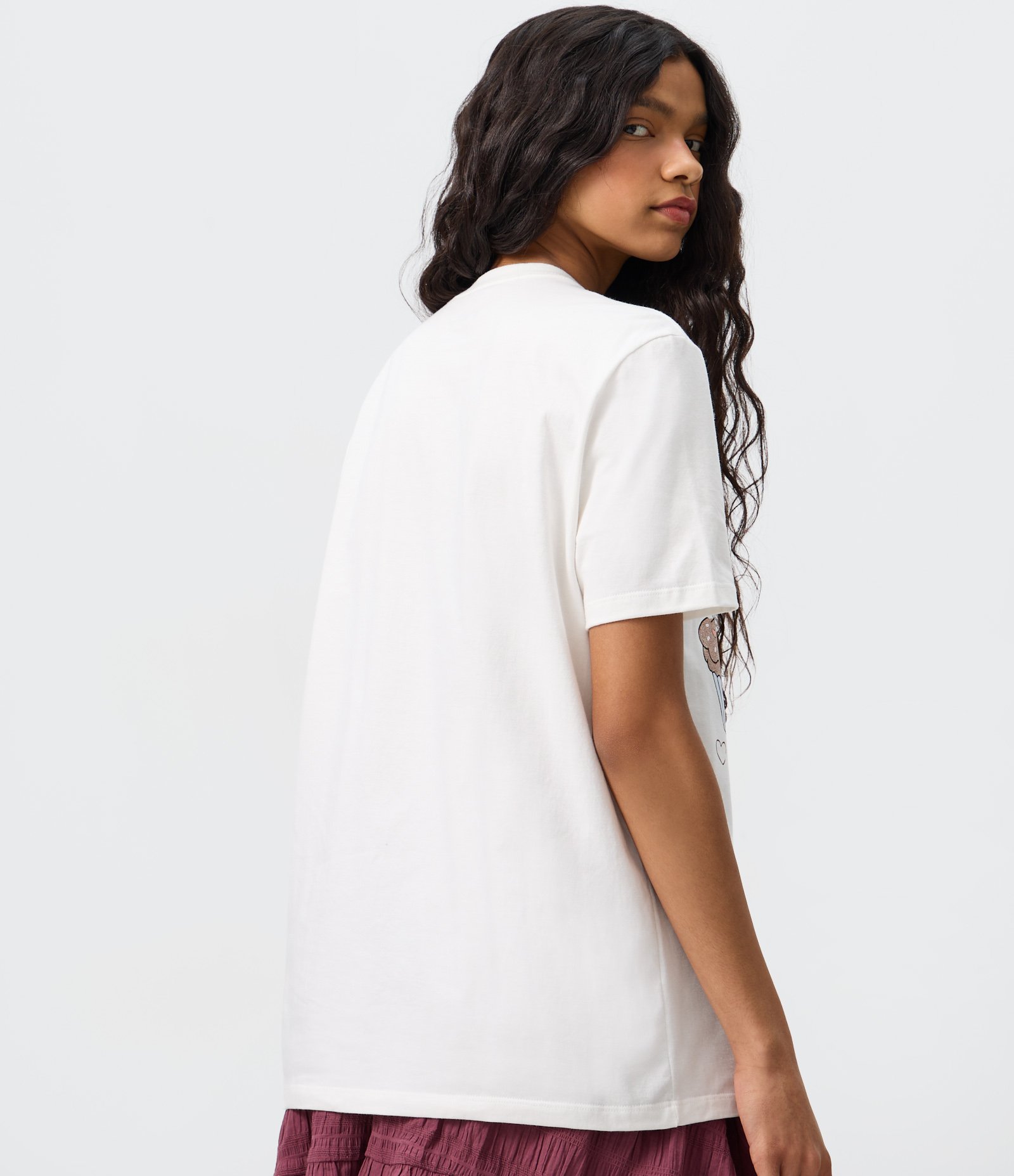 Camiseta em Algodão com Estampa de Animais e Docinhos com Lettering Branco 3