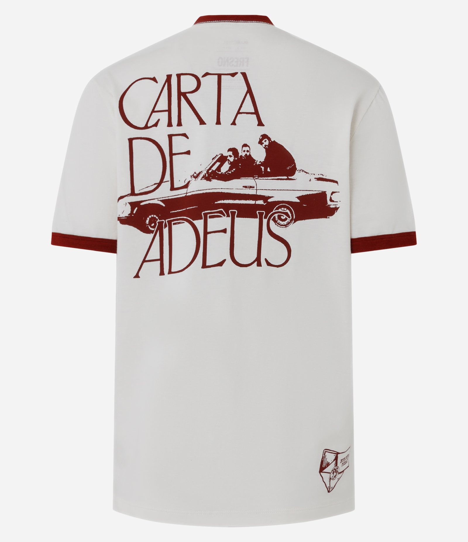 Camiseta em Algodão com Estampa Fresno Carta de Adeus Branco 6