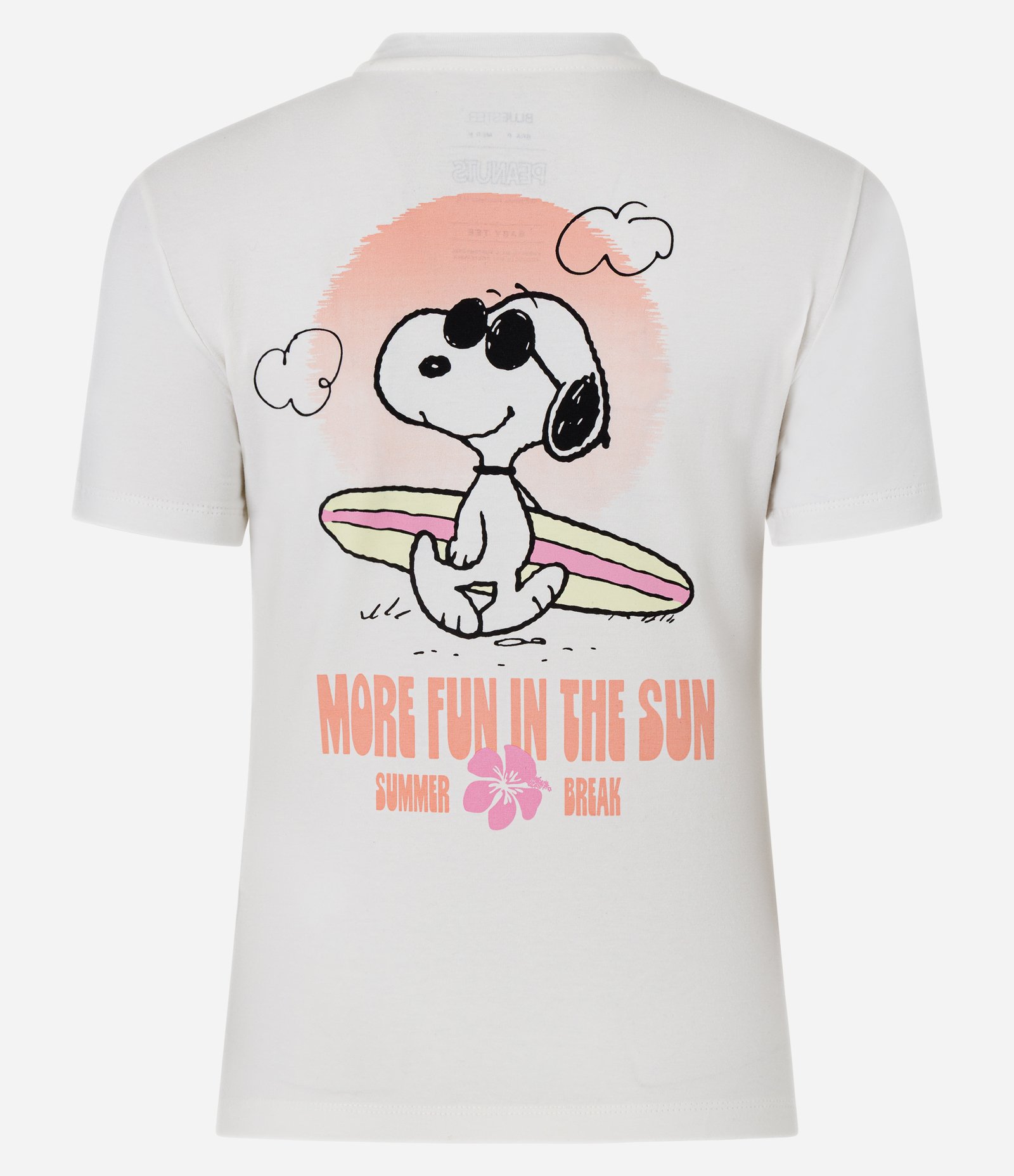Camiseta com Estampa Snoopy Surfista com Lettering Branco 6