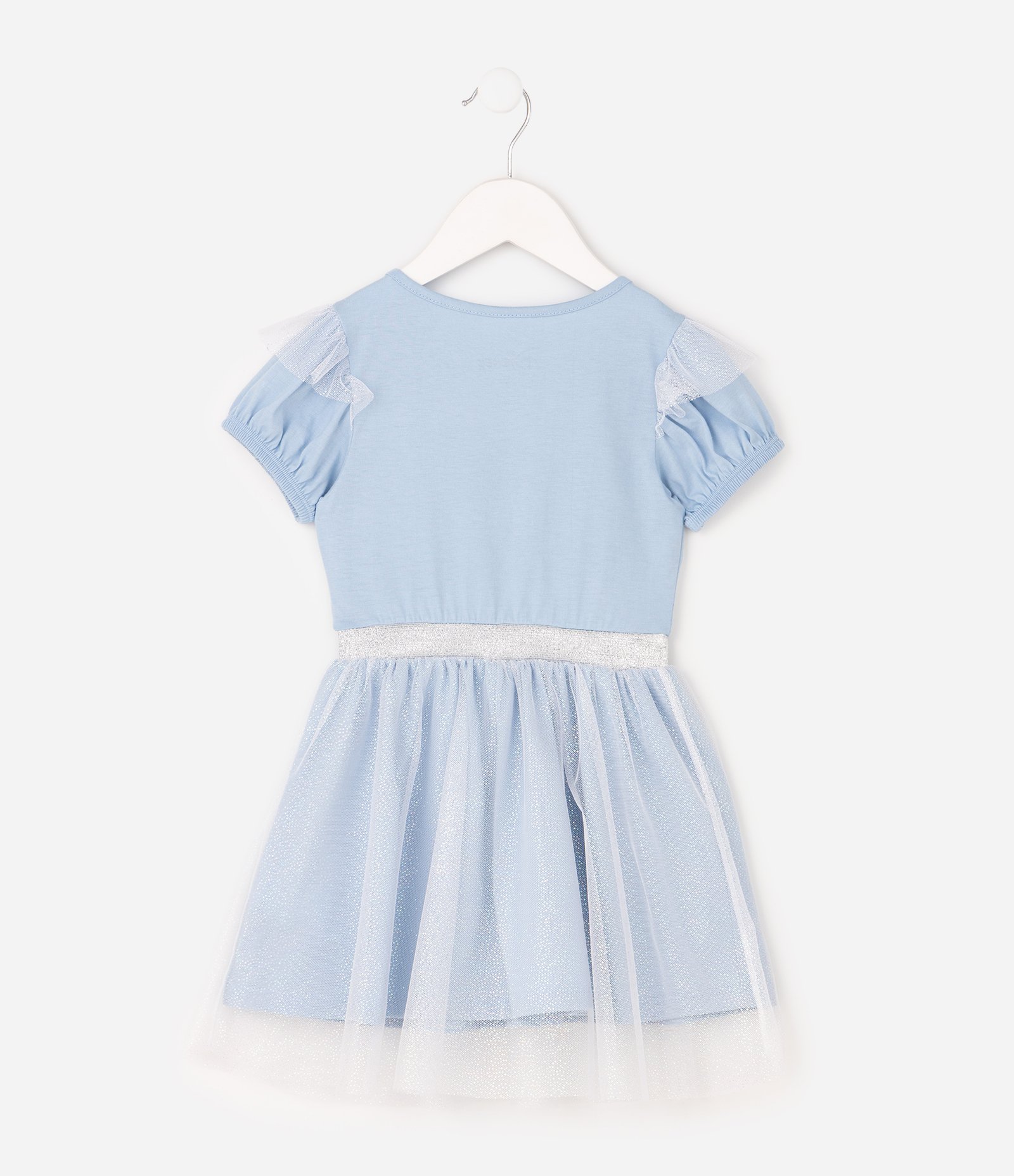 Vestido Infantil com Estampa Cinderela - Tam 1 a 6 Anos Azul 4