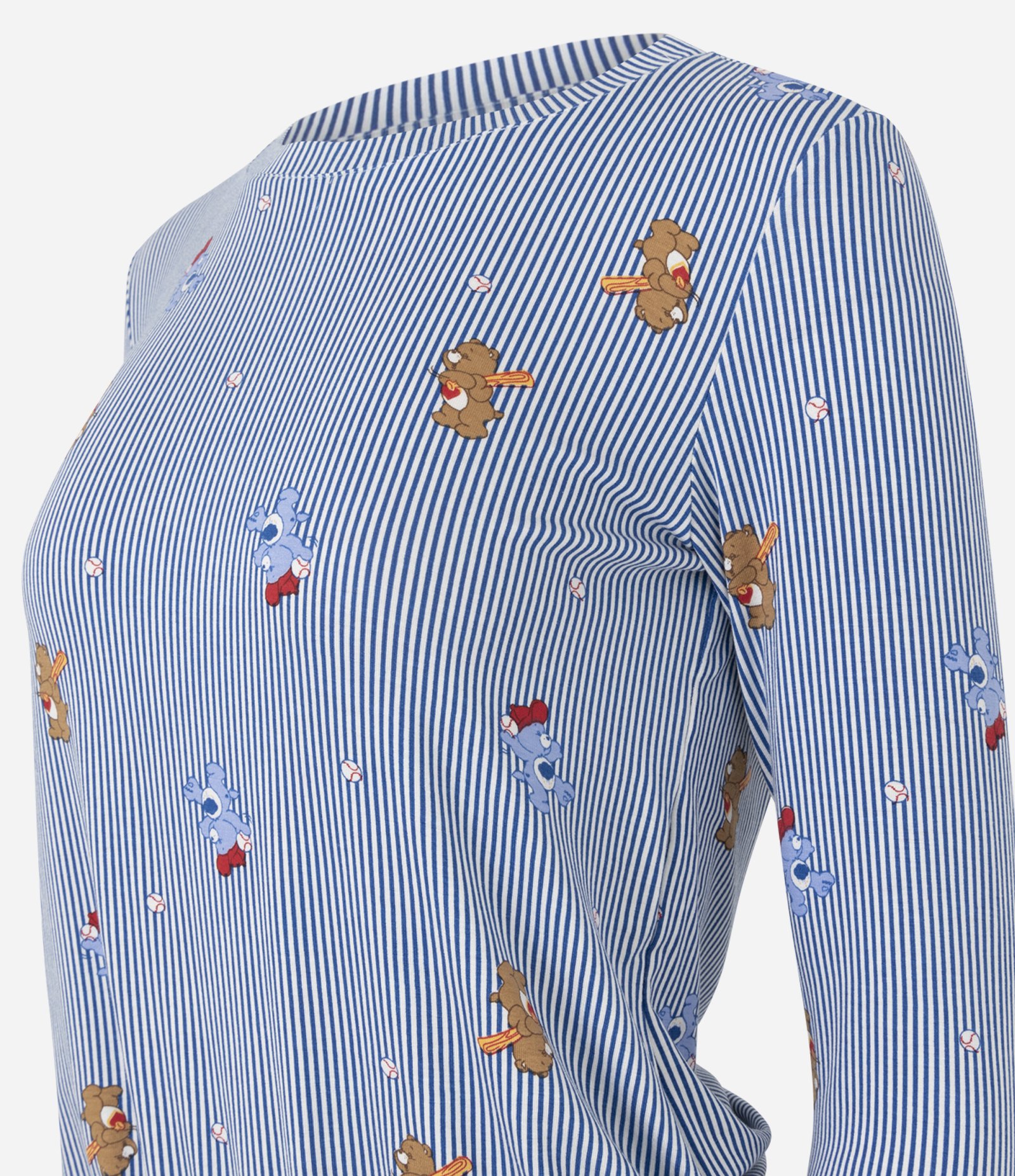 Pijama Longo em Viscolycra com Estampa Ursinhos Carinhosos Azul 2