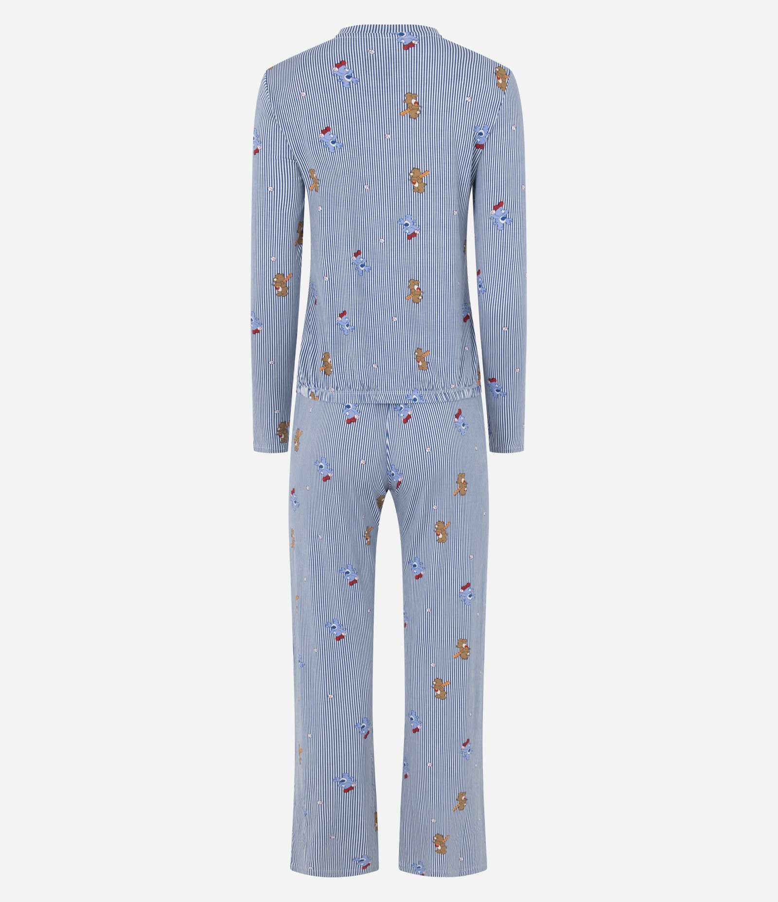 Pijama Longo em Viscolycra com Estampa Ursinhos Carinhosos Azul 3