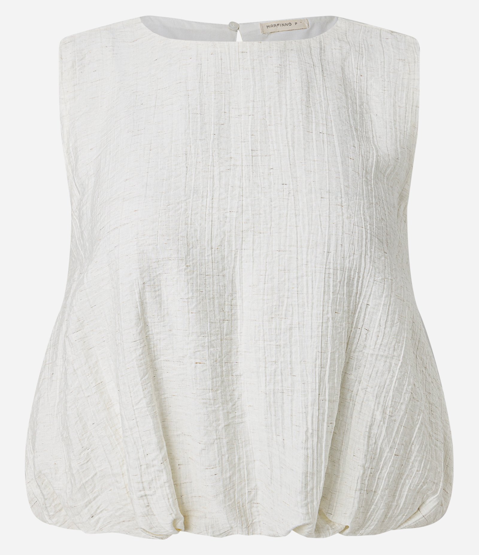 Blusa Balonê em Anarruga Texturizada Branco 5