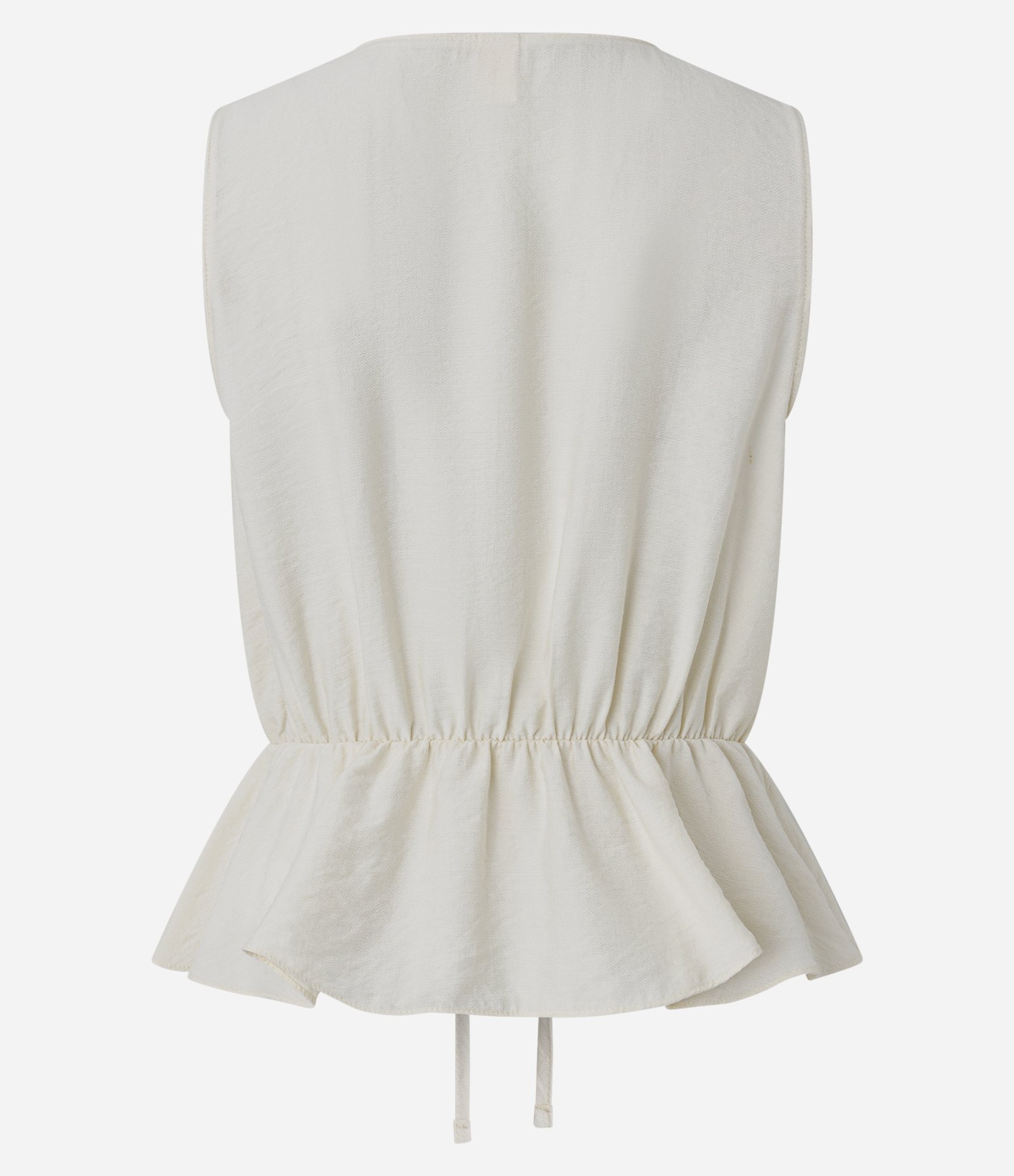 Blusa Bata em Viscose com Renda no Decote V Branco 6