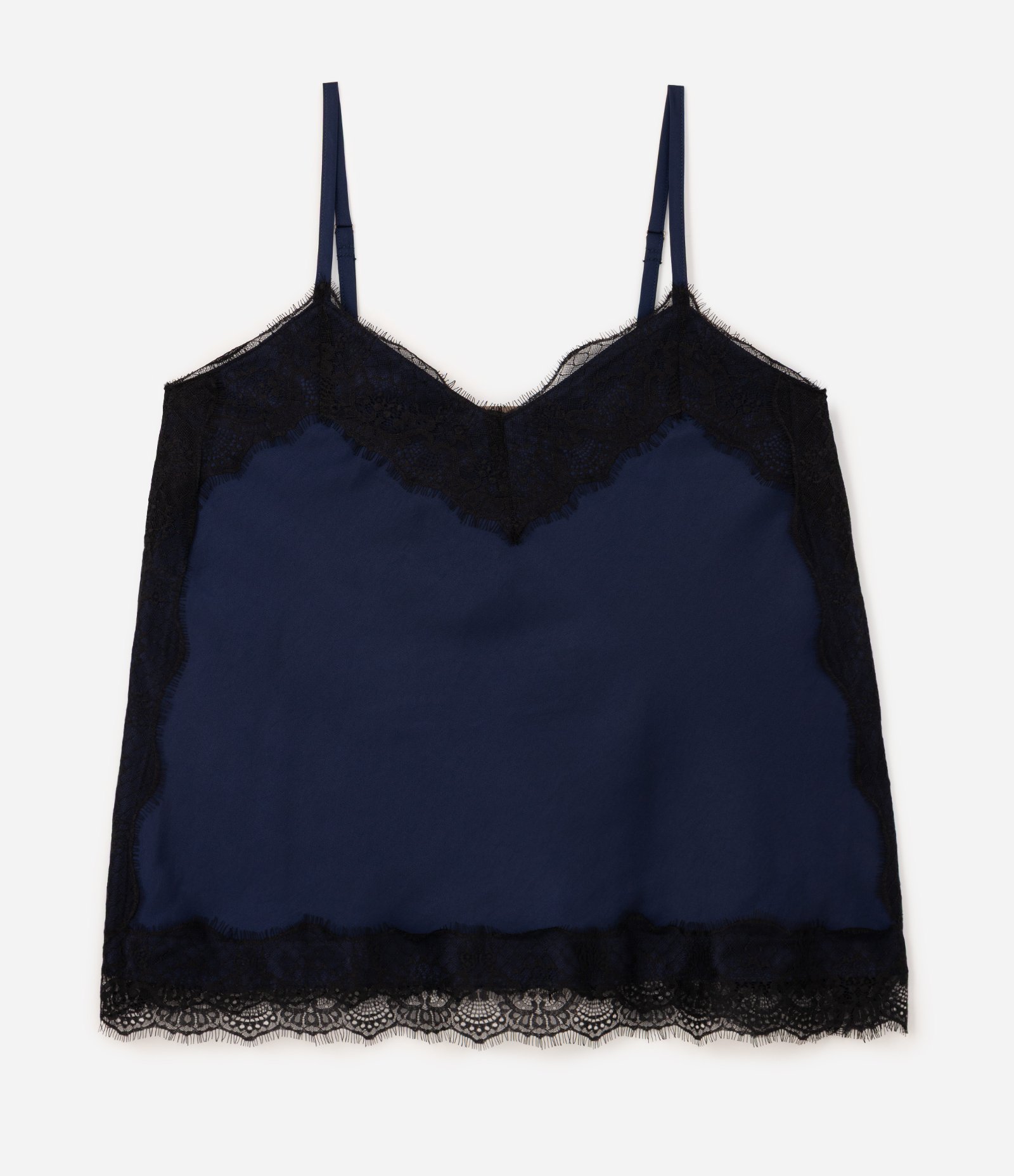 Blusa Alongada em Cetim com Renda Curve & Plus Size Azul 5