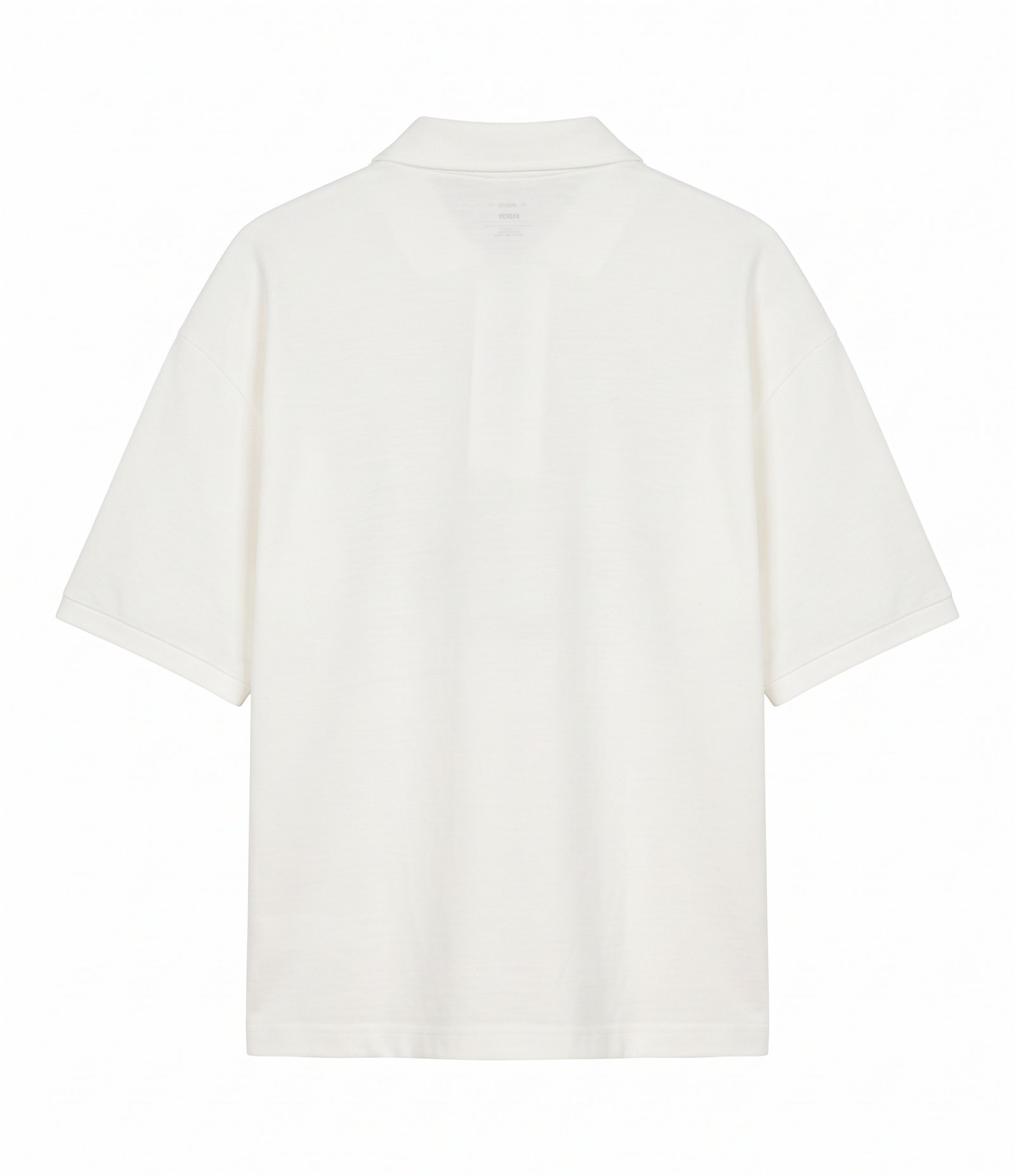 Camiseta Boxy em Piquet com Lettering Heritage com Zíper e Gola Polo Branco 6