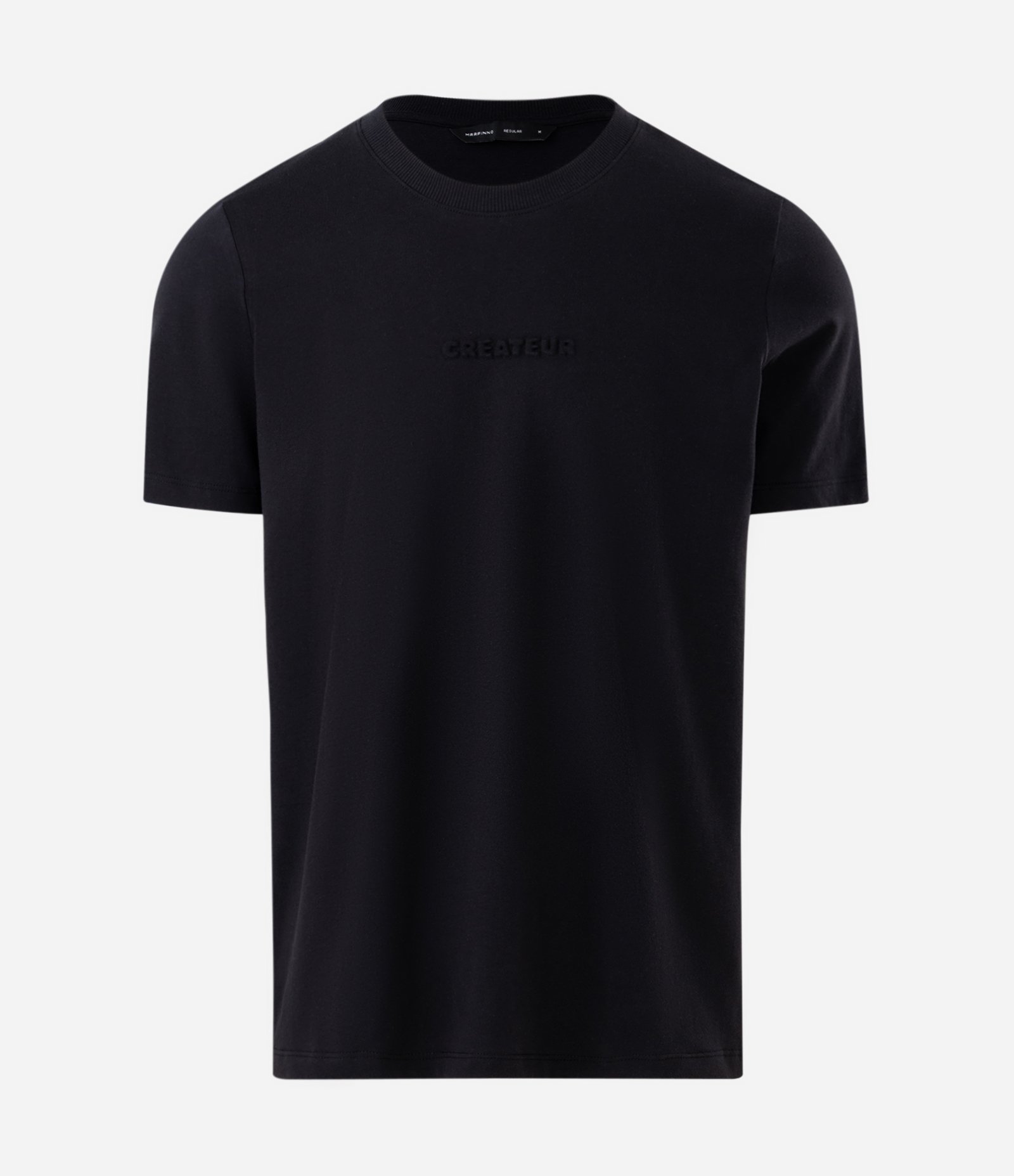 Camiseta Regular em Algodão com Lettering Createur Preto 5