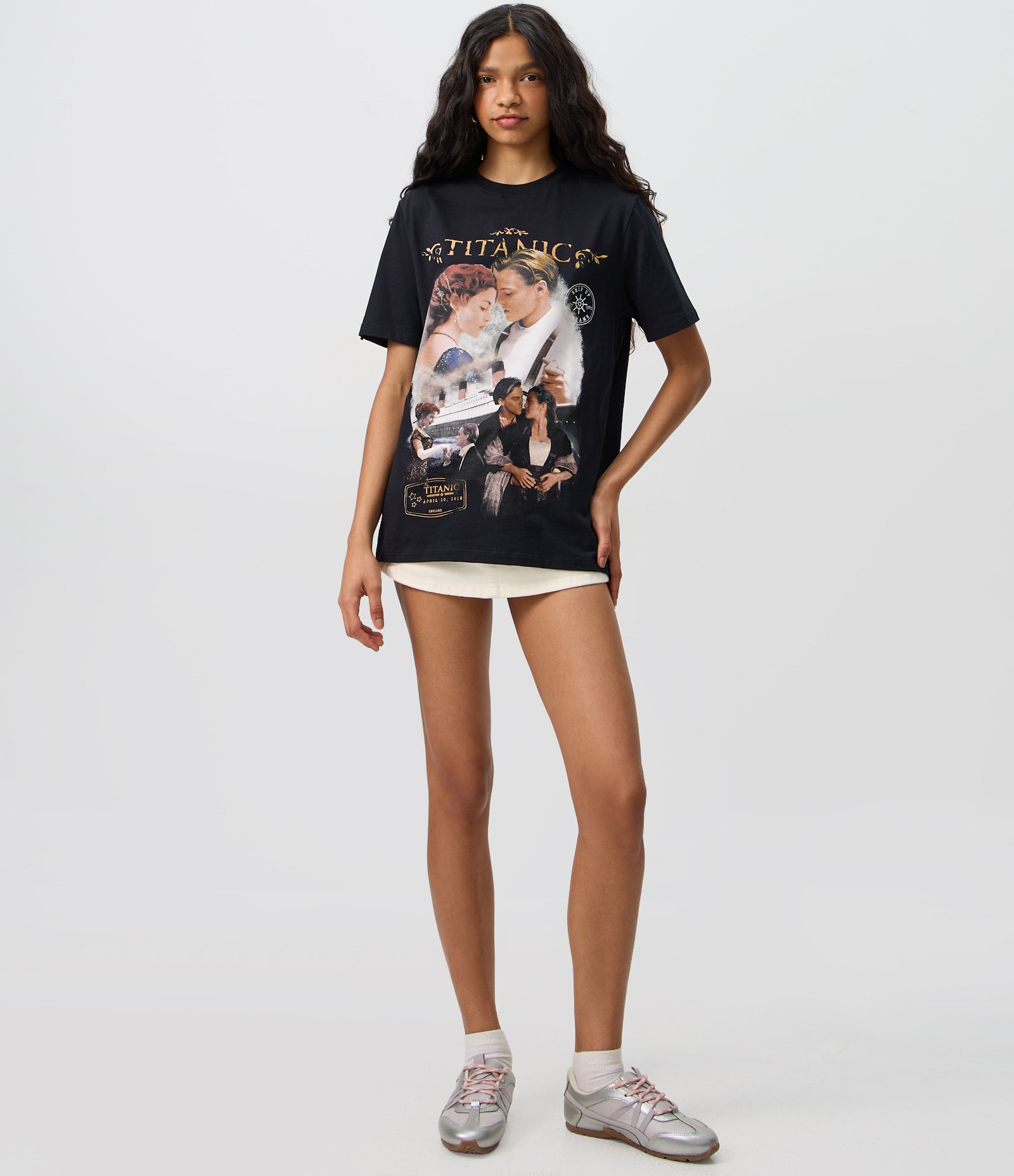 Camiseta com Estampa Titanic Jack e Rose em Algodão Preto 2