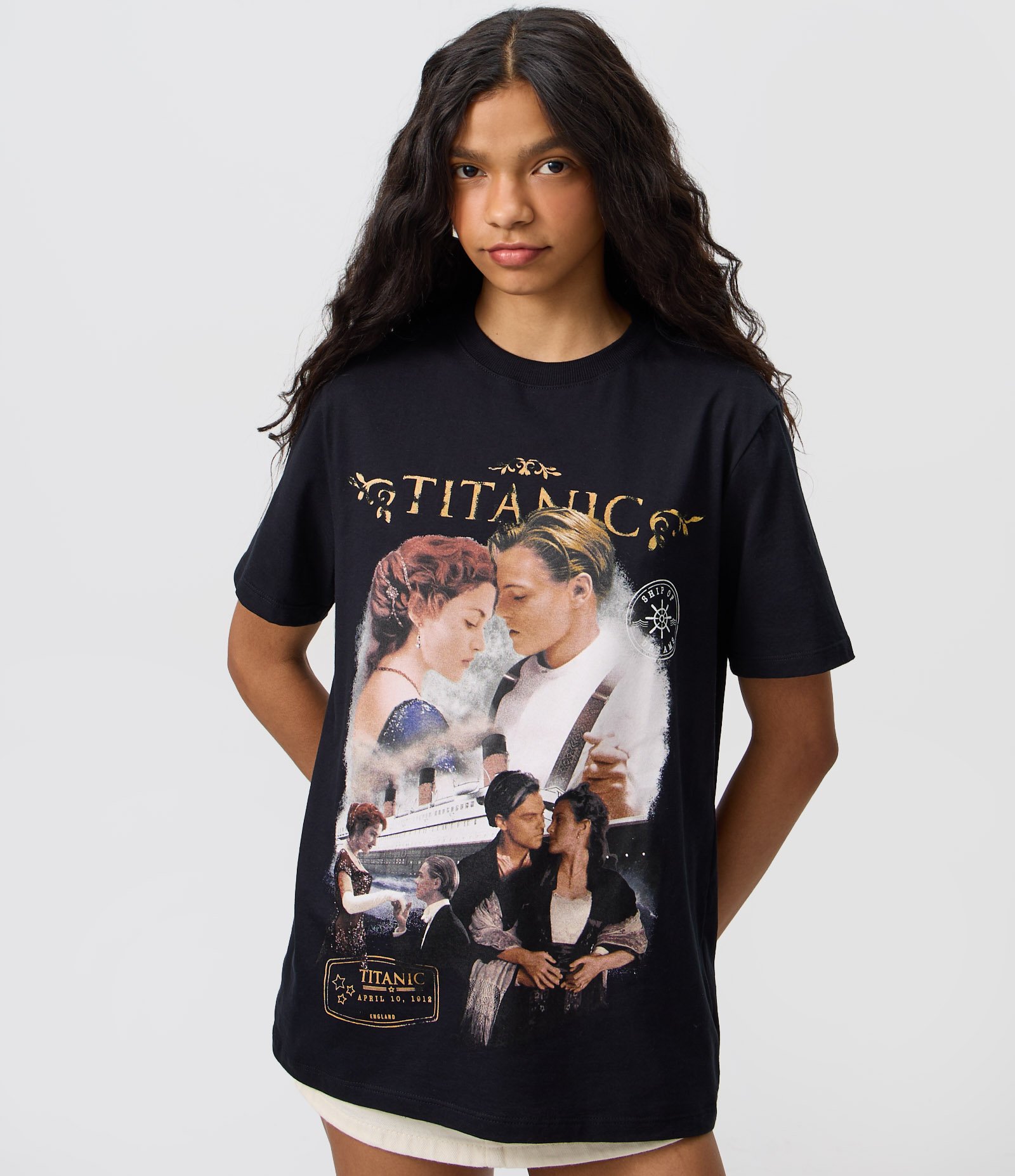 Camiseta com Estampa Titanic Jack e Rose em Algodão Preto 3
