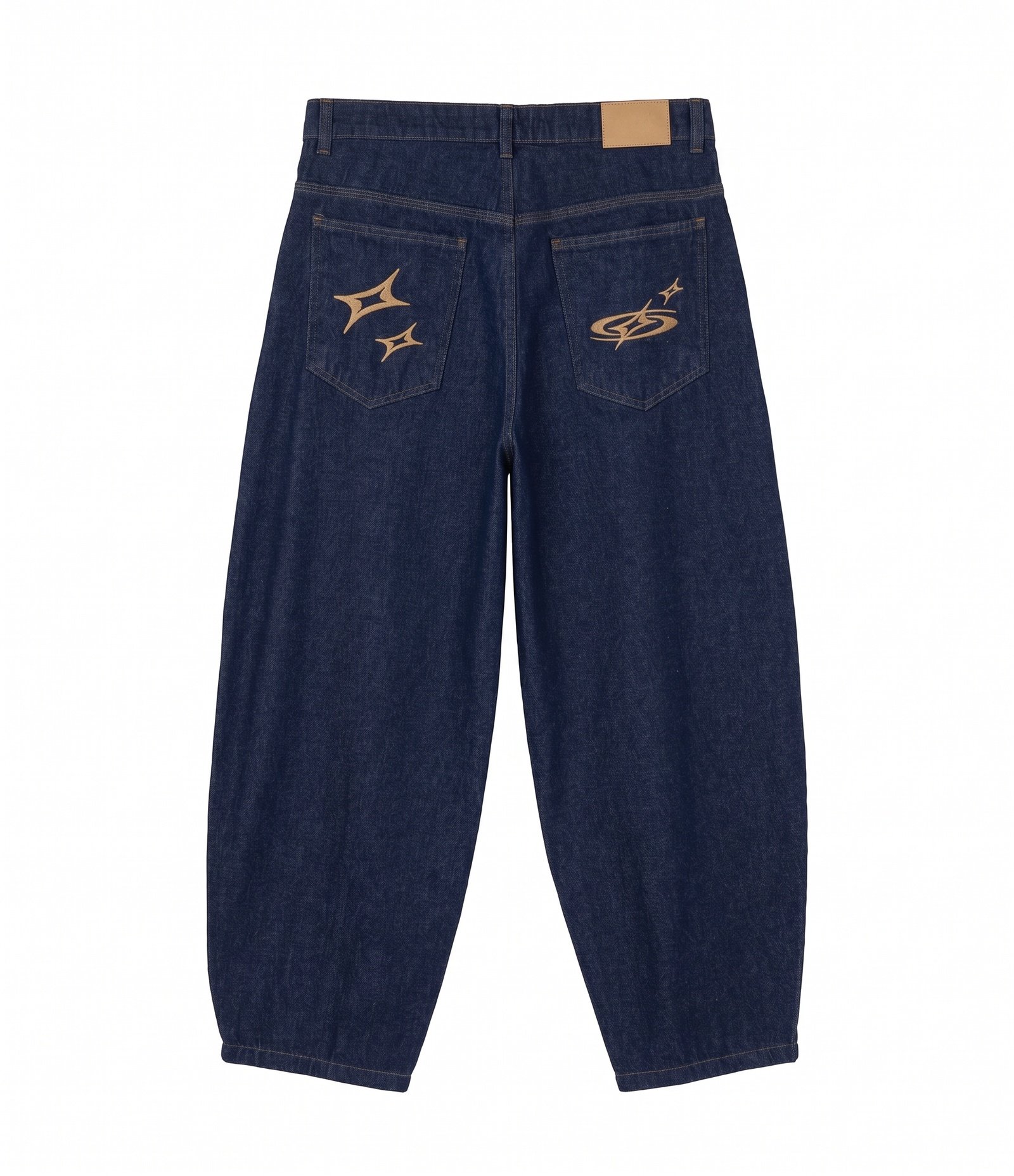 Calça Baggy Balloon Jeans com Pregas Azul 2