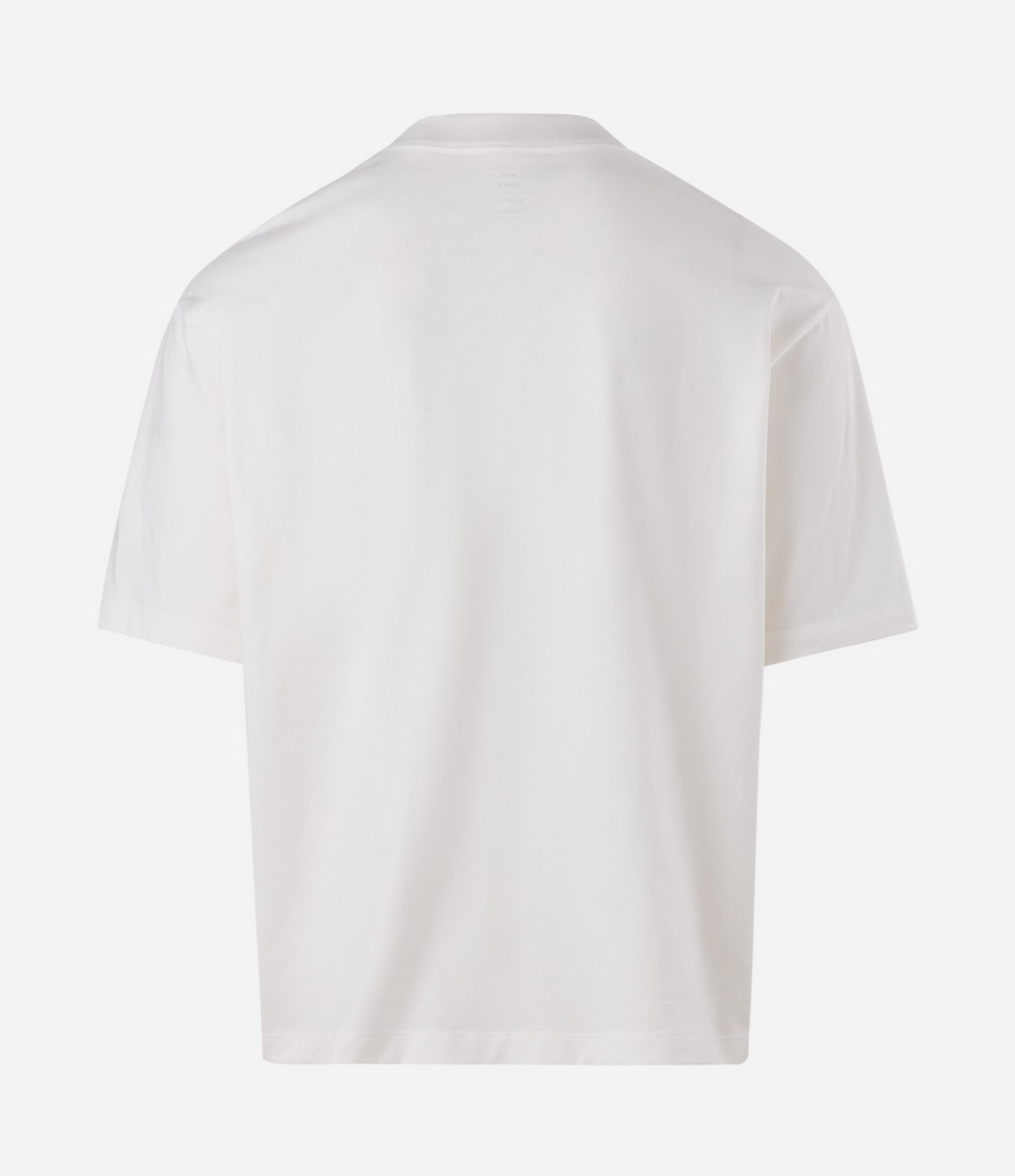 Camiseta Boxy em Algodão com Gola Mock Neck Branco 6