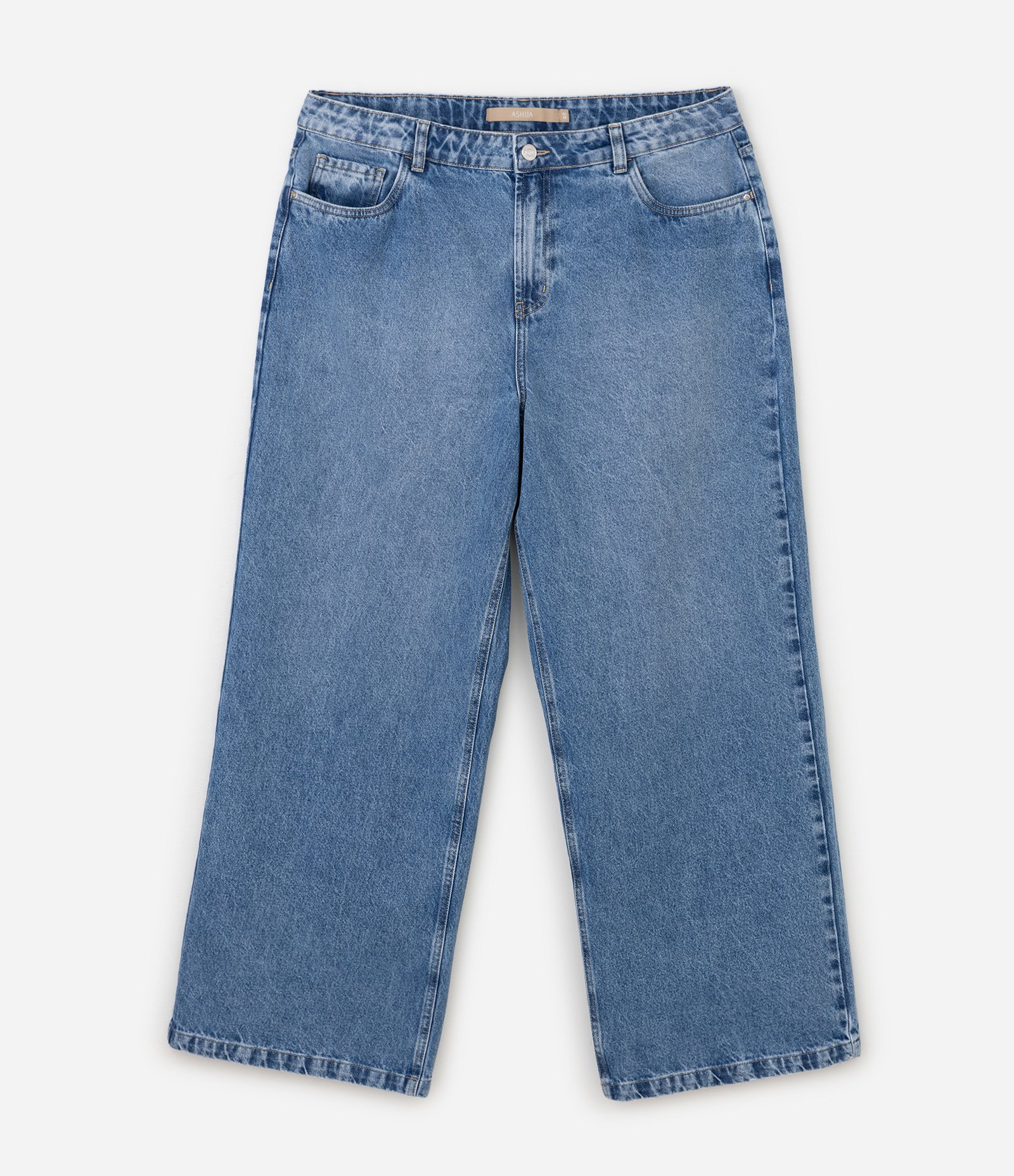 Calça Jeans Wide Leg Curve & Plus Size Azul 1