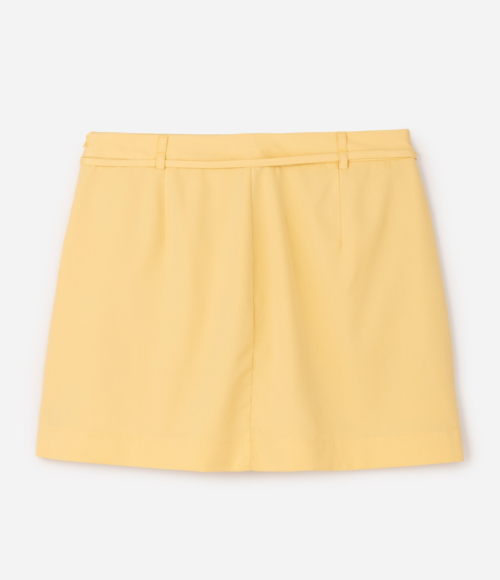 Short Saia Alfaiatado Curve & Plus Size Amarelo 6