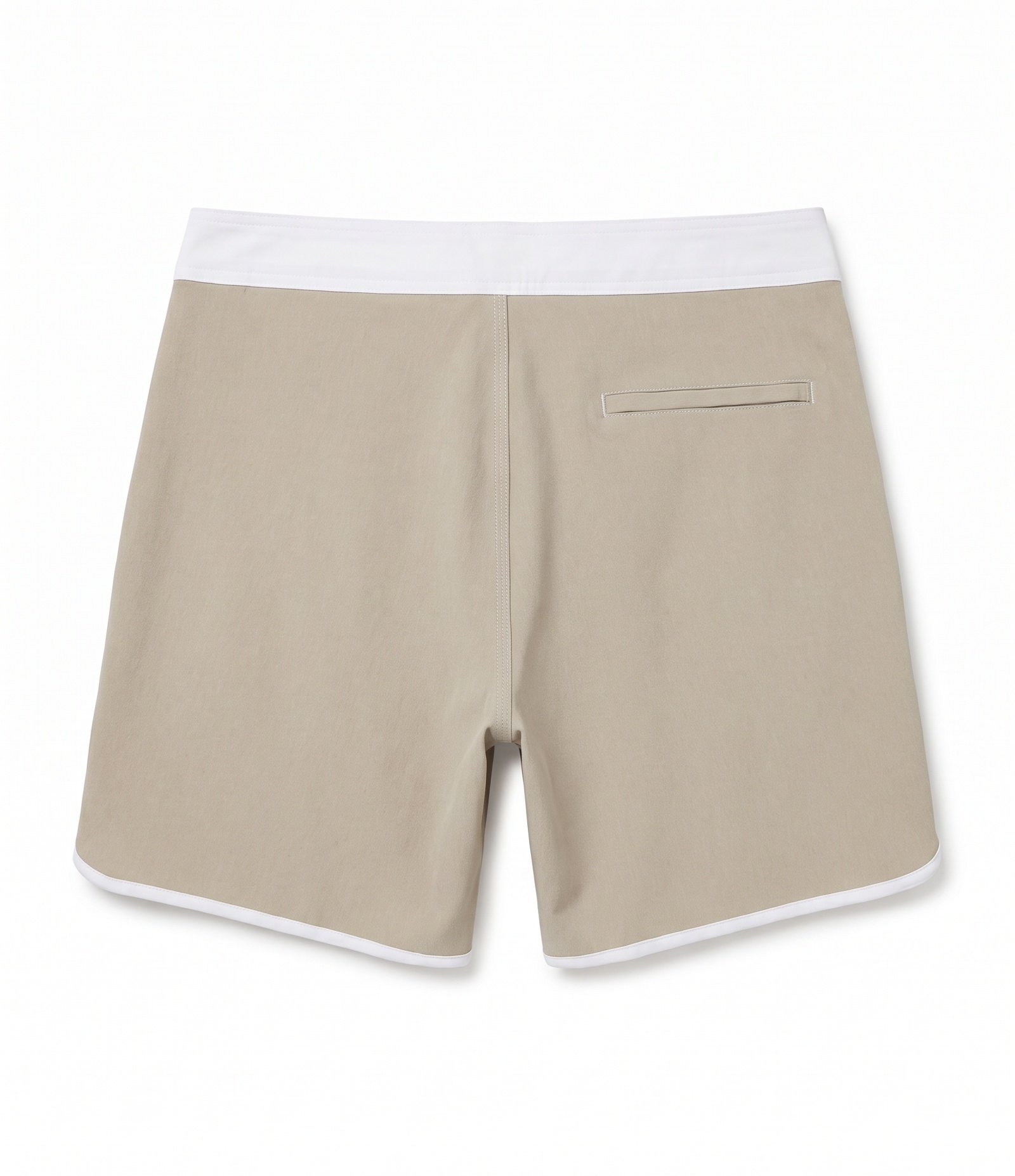 Bermuda de Banho com Linha na Barra e Lateral Bege 2