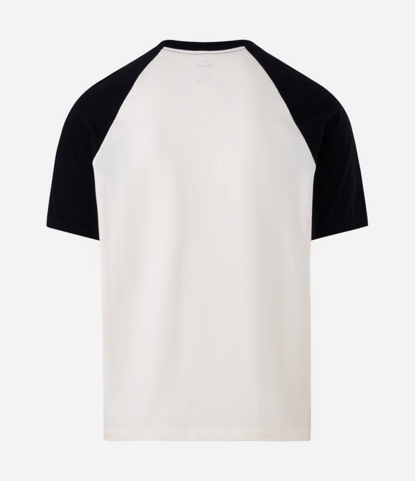 Camiseta Regular em Algodão com Manga Raglan Contrastante Branco 6