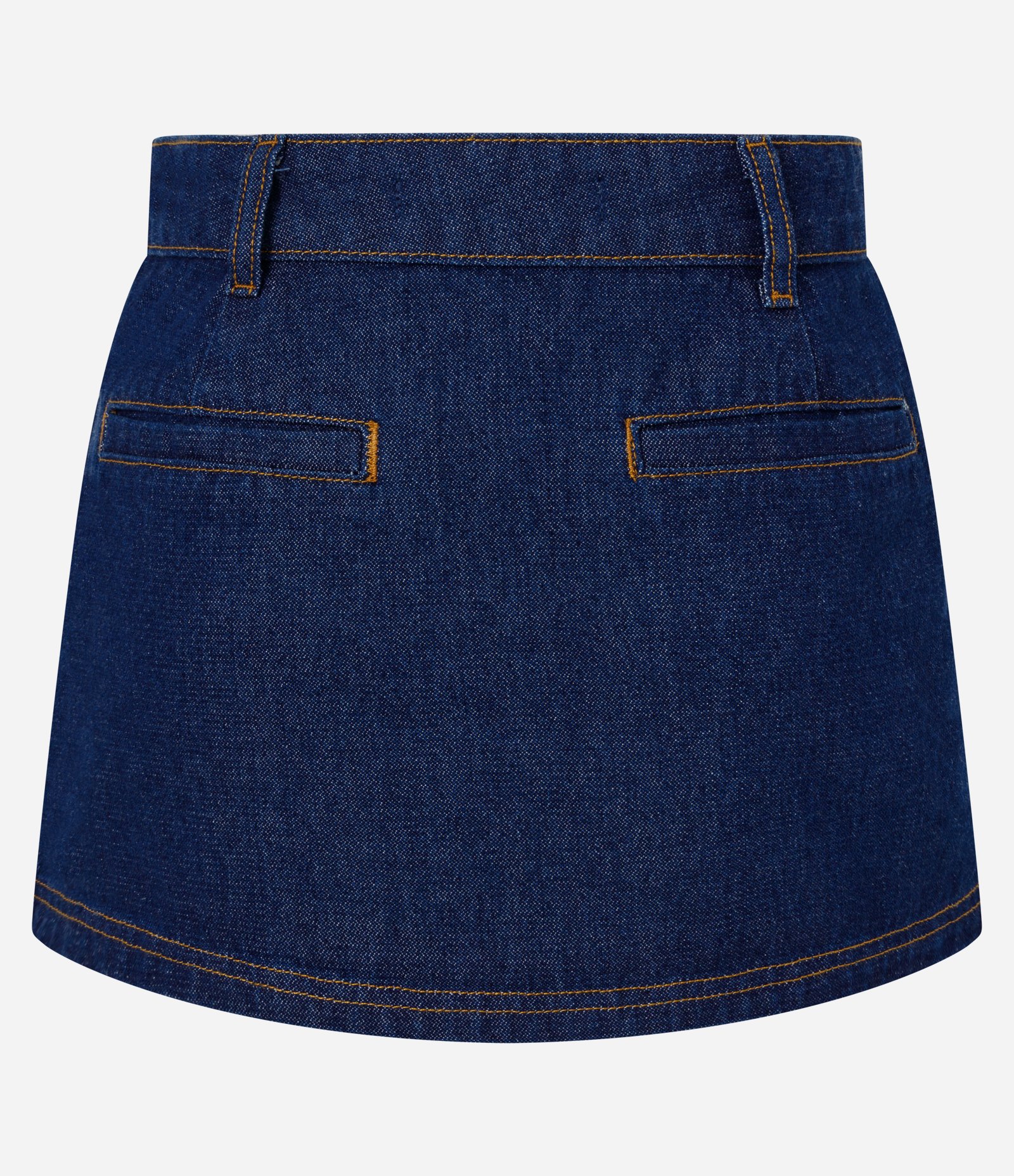 Minissaia Jeans com Botões Napoleônicos Frontais Azul 2