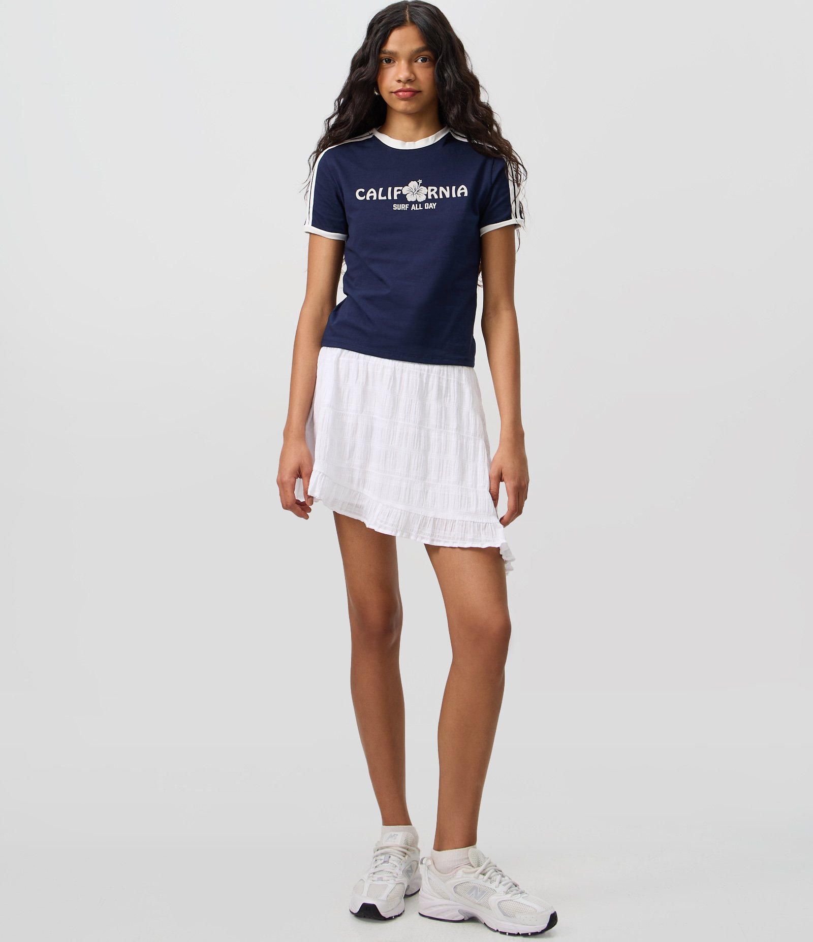 Camiseta New T-Shirt em Algodão com Lettering California Azul Escuro 2