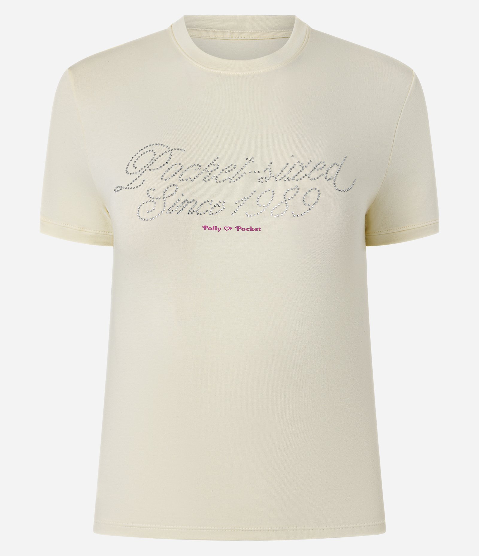 Camiseta New T-Shirt com Lettering Polly Pocket com Aplicação Amarelo 5