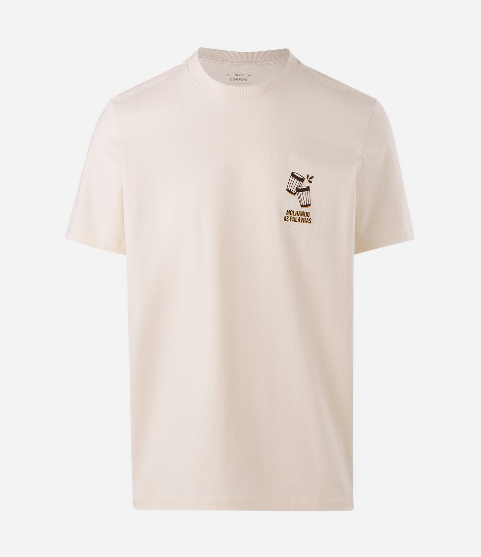 Camiseta Comfort em Algodão com Estampa Ícones de Copos Branco 5