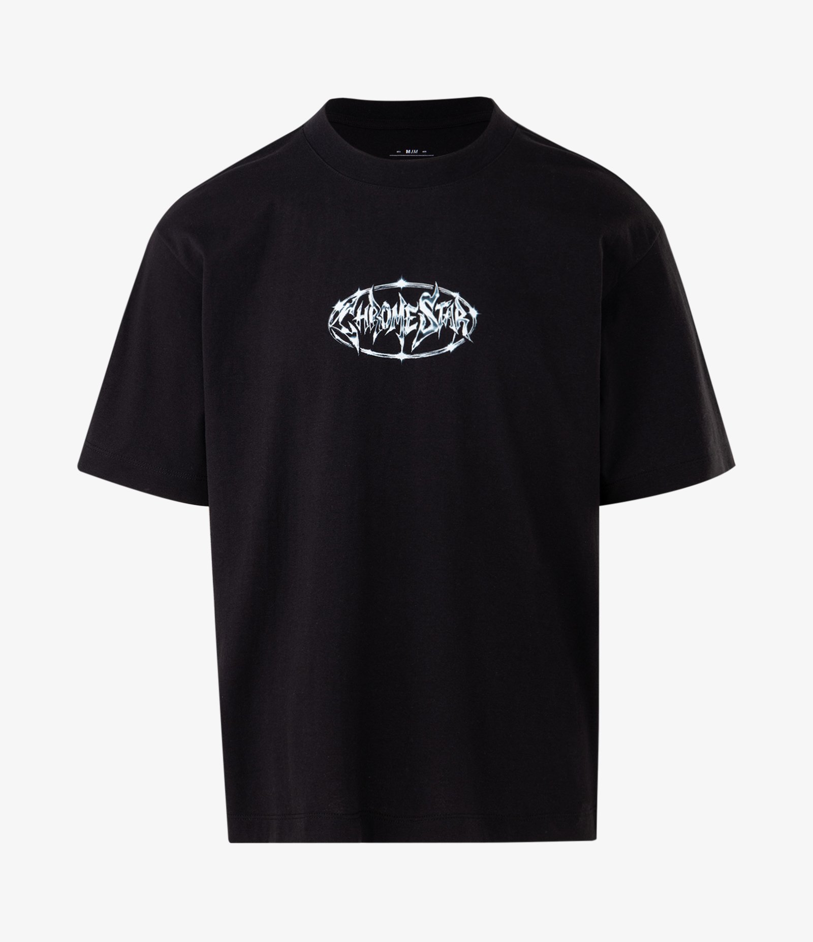 Camiseta Oversized em Algodão Chrome Star Preto 3