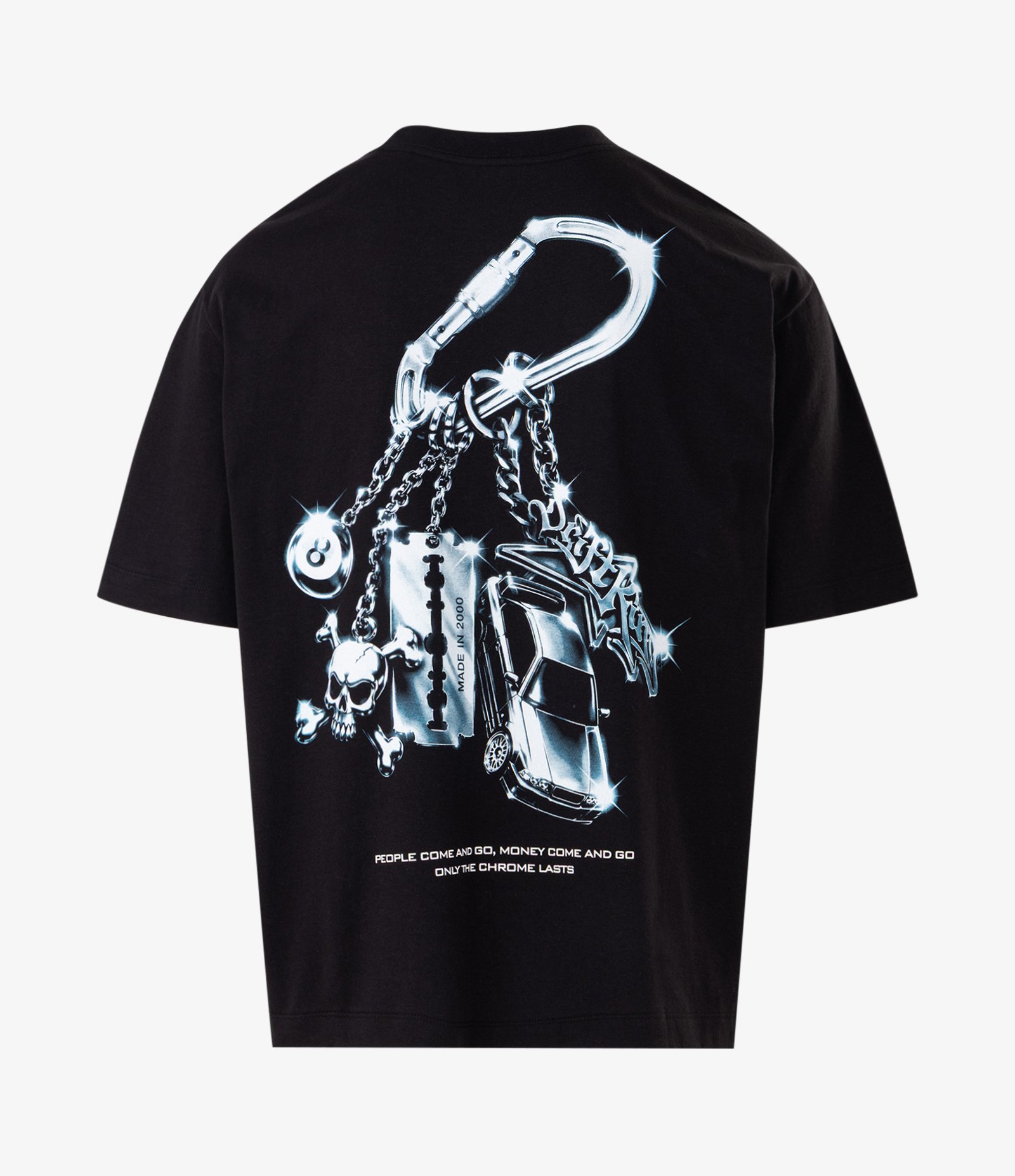 Camiseta Oversized em Algodão Chrome Star Preto 4