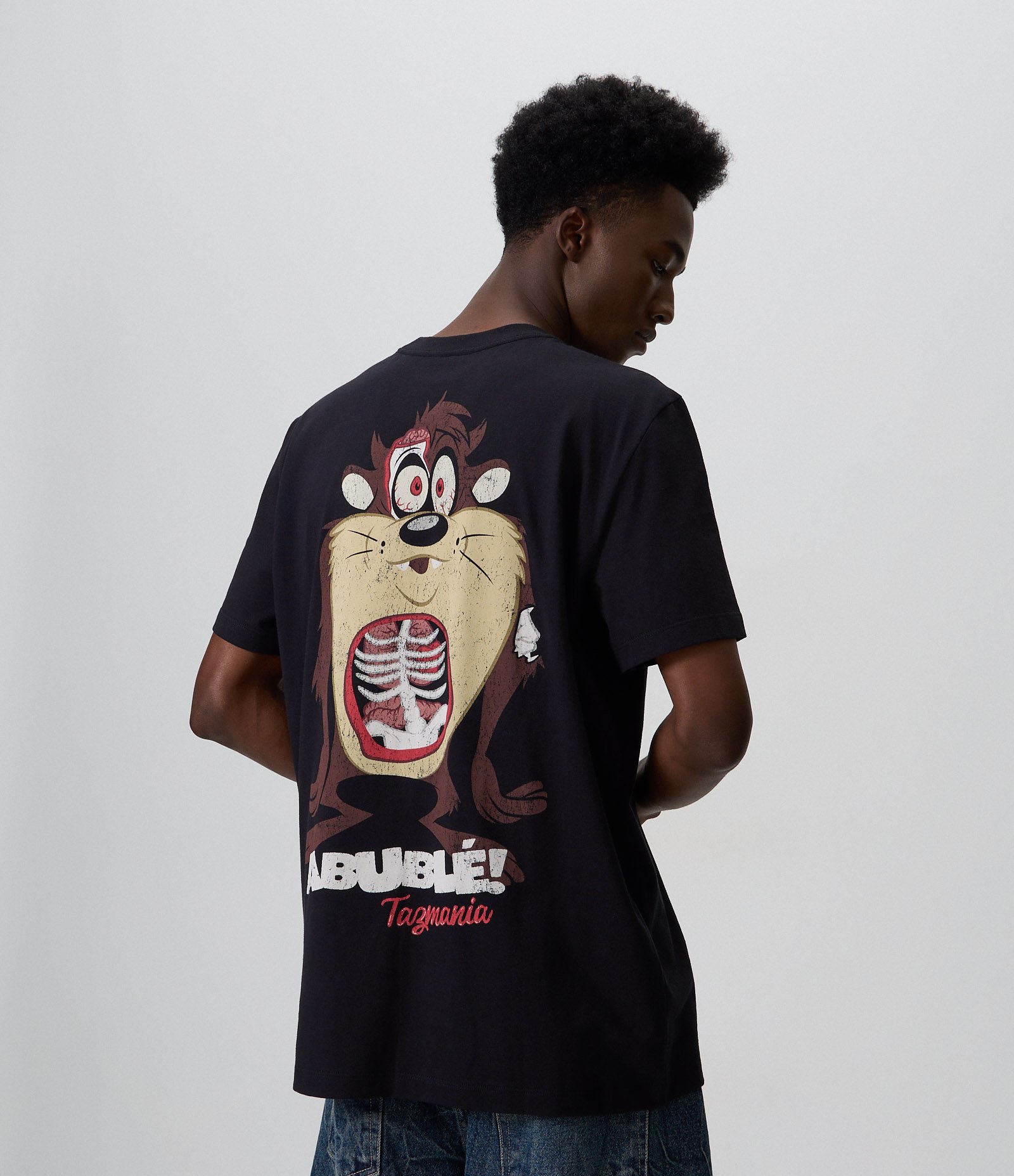 Camiseta Comfort em Algodão do Taz Mania Preto 3