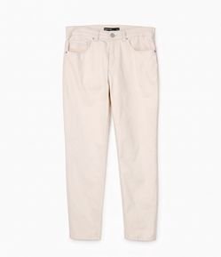Calça Slim Cropped em Sarja