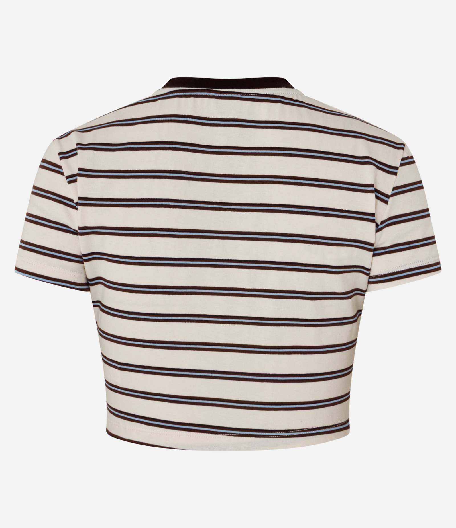 Blusa em Algodão com Estampa Listrada Bege/Preto 2